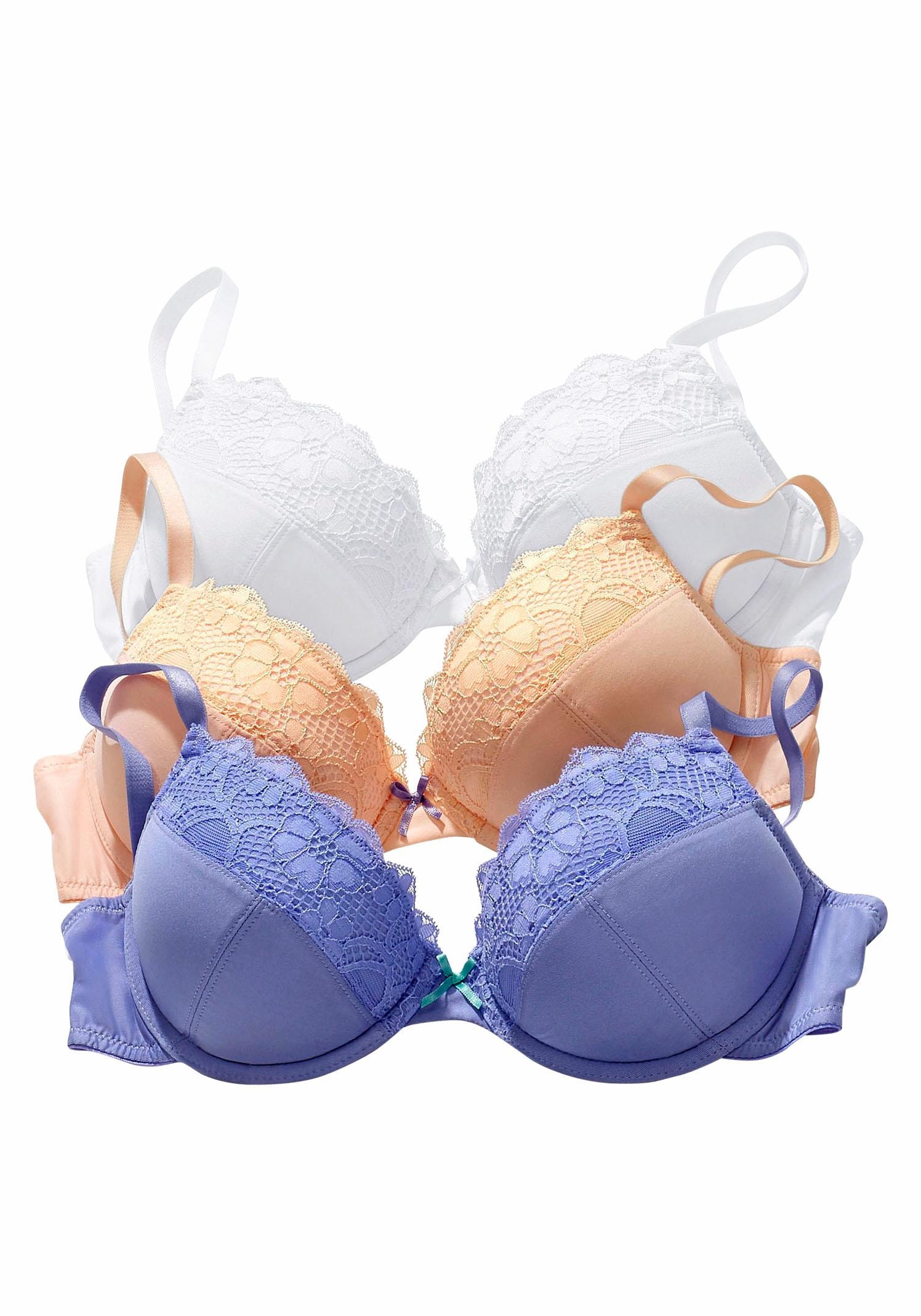 ♕ petite fleur Push-up-BH, (Packung, versandkostenfrei Dessous 3 bestellen mit Stück), Bügel