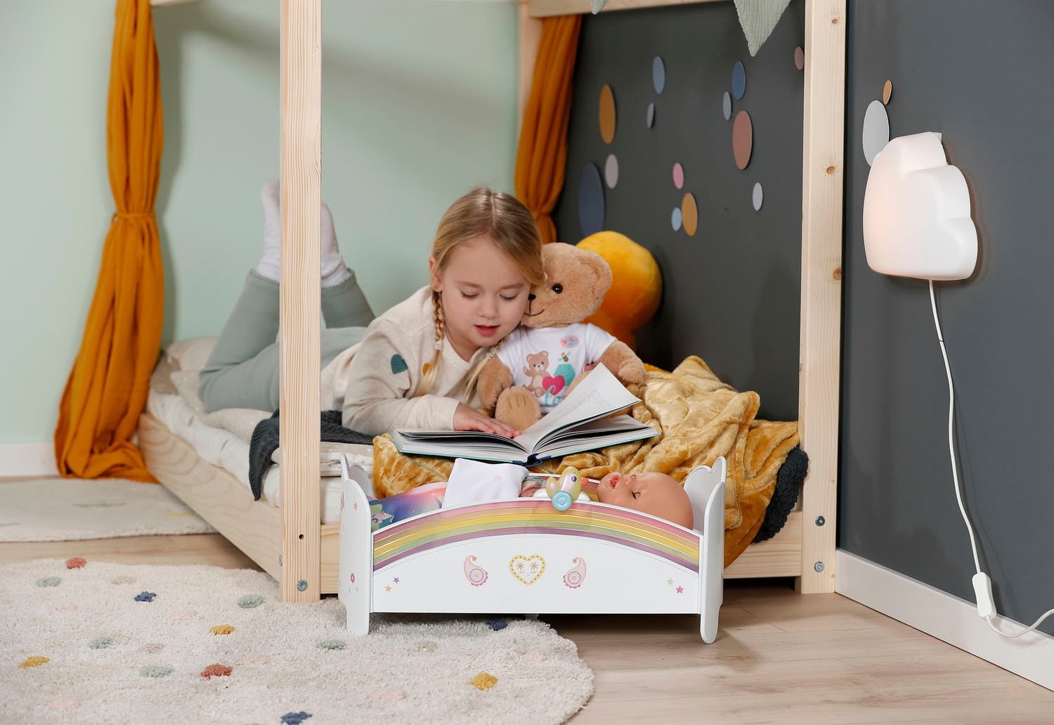 Baby Born Lit de poupée »Regenbogen« mit Licht- und Soundeffekt