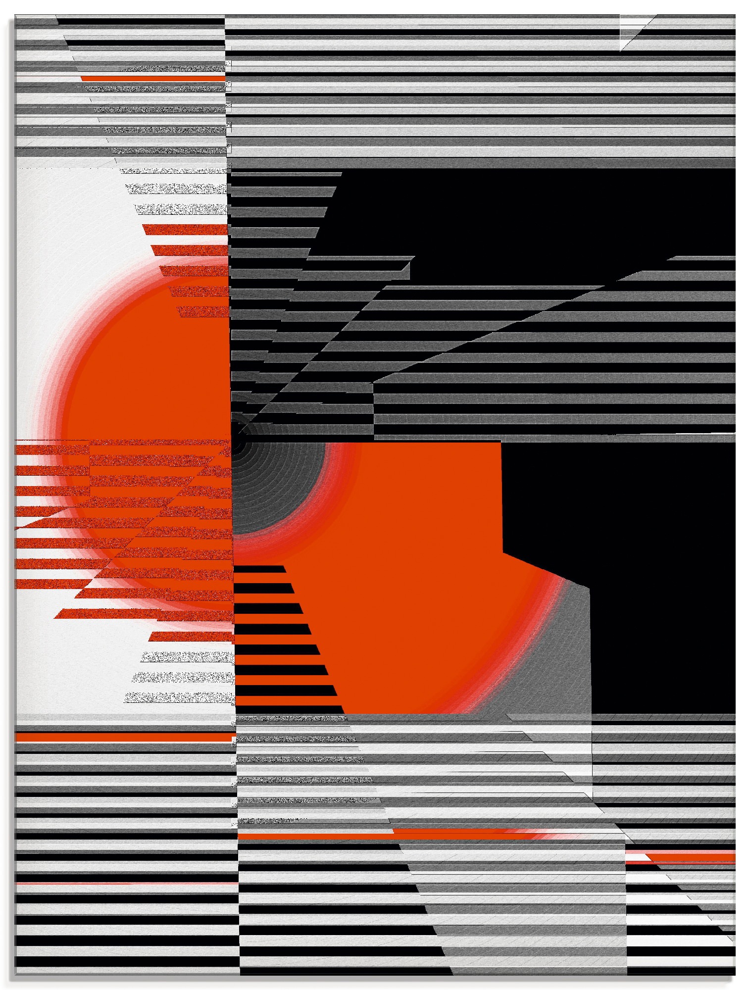 Image of Artland Glasbild »Schwarz weiss trifft rot Version 4«, Muster, (1 St.) bei Ackermann Versand Schweiz