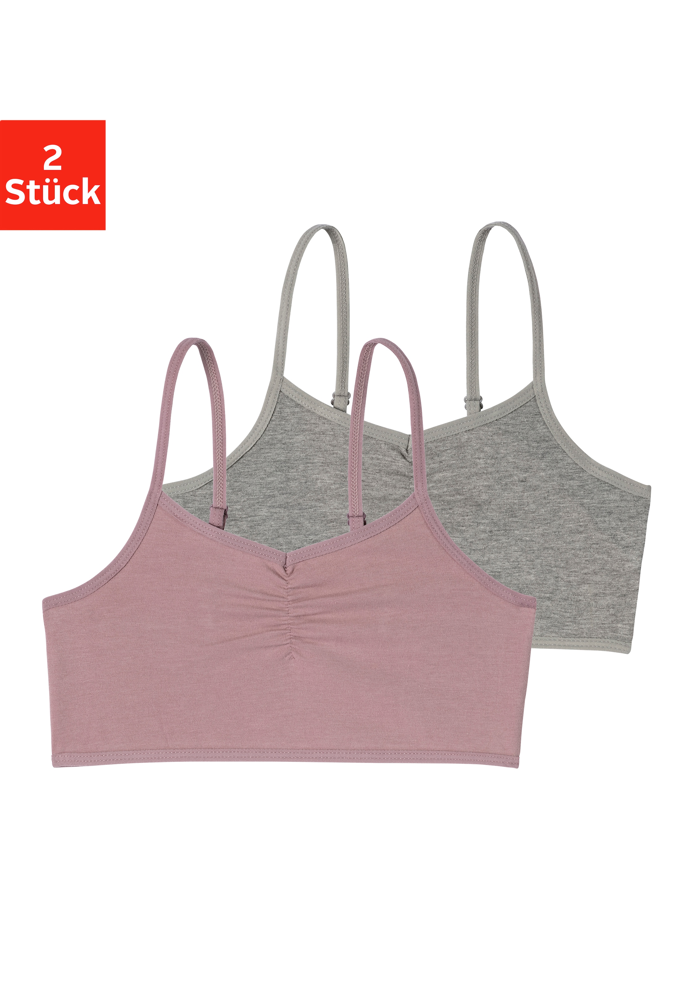 Image of Buffalo Bustier Packung, 2 Stk. mit verstellbaren Trägern, unifarben oder bedruckt