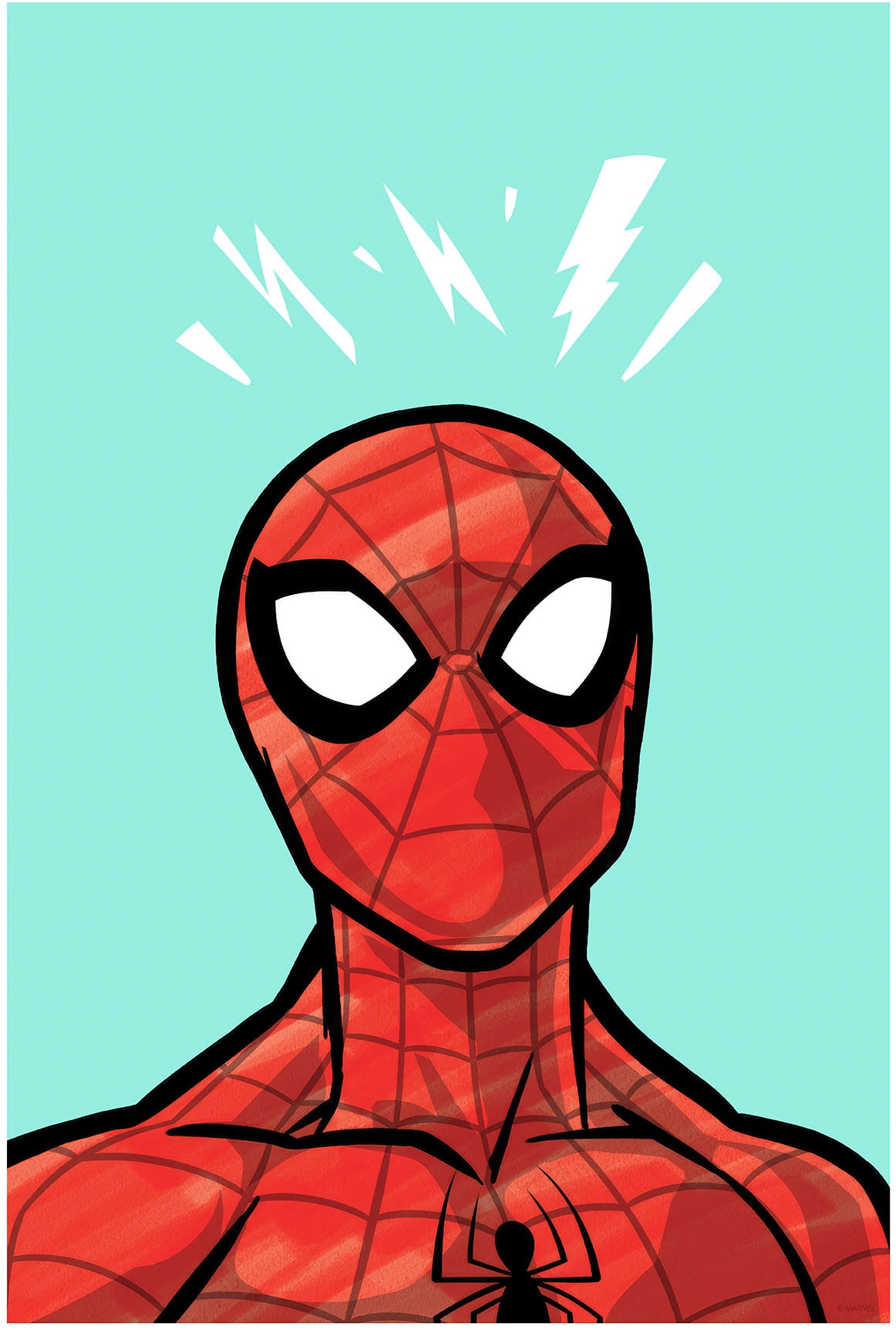 Komar Wandbild »Spider-Man Danger Ahead« Disney Set, 1 Stk. tlg. 30 x 40 cm (Breite x Höhe) - Kinderzimmer, Dekoration