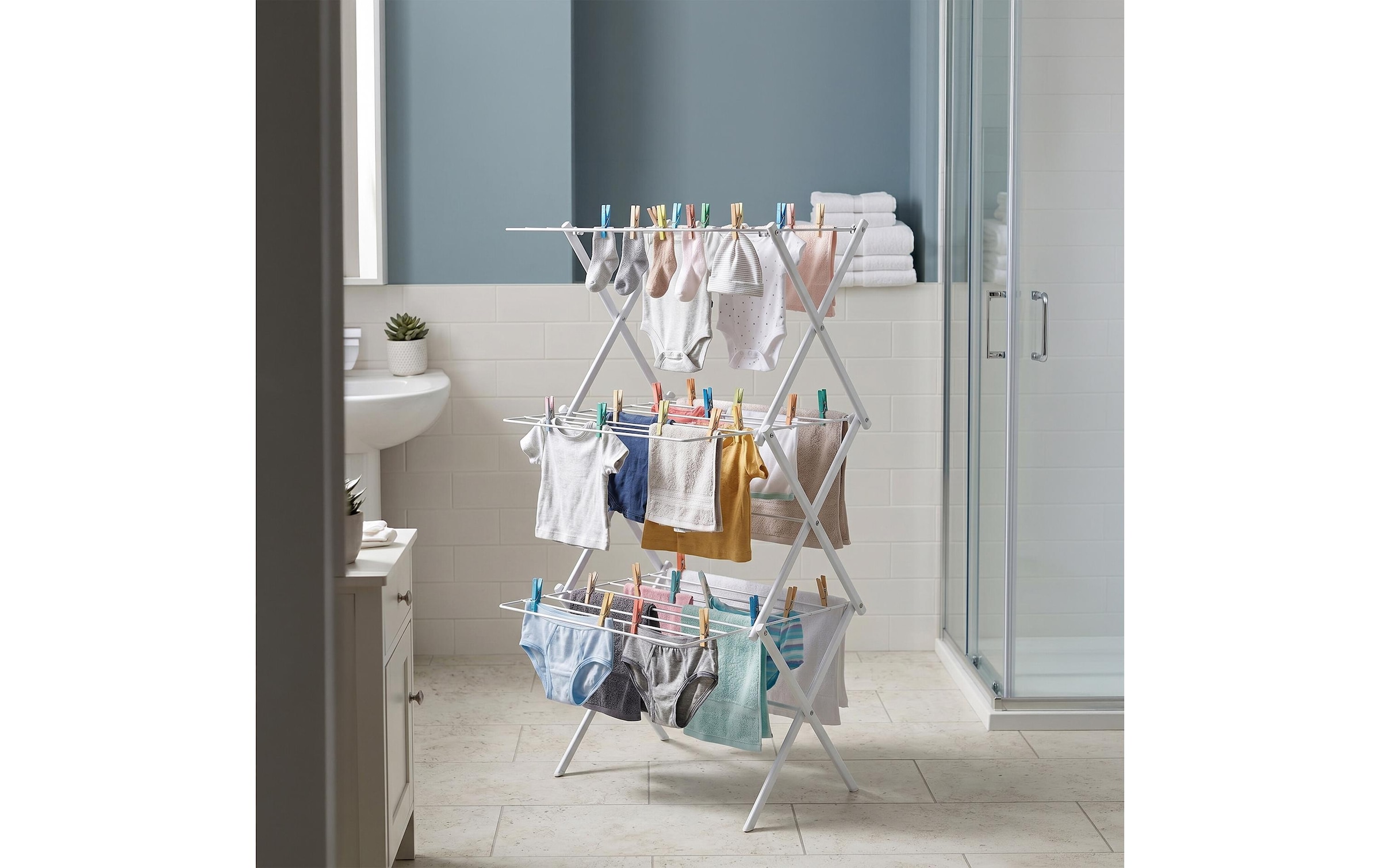 relaxdays Séchoir à linge en tour »2 m«