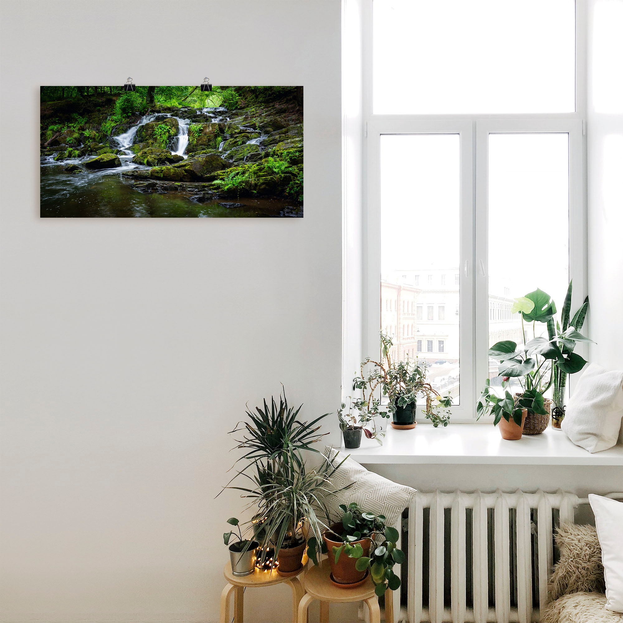 Panorama«, Poster »Wasserfall (1 in St.), als kaufen Alubild, versch. oder Wandaufkleber Artland Wandbild Grössen Wasserfallbilder, günstig Leinwandbild,
