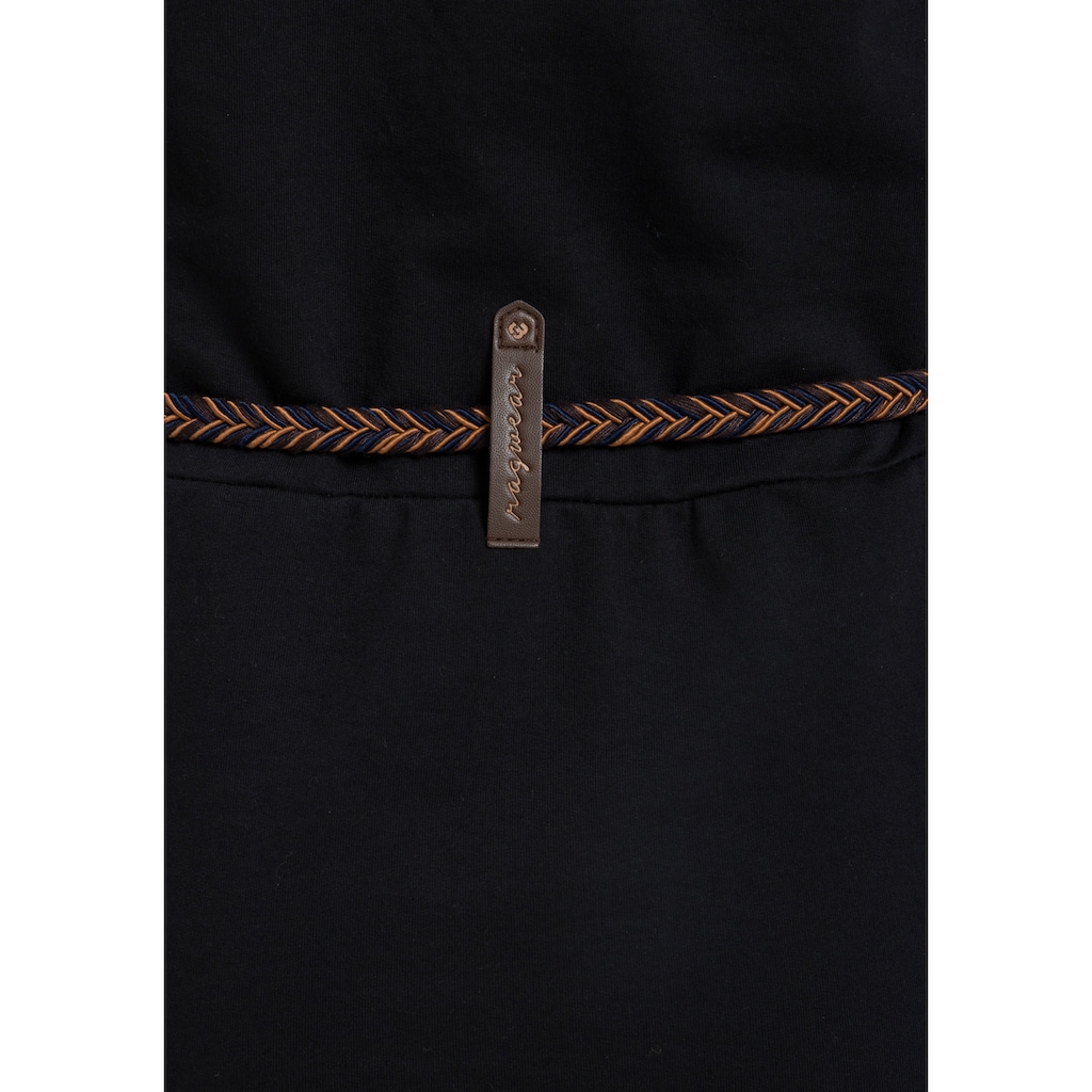 Ragwear Sweatkleid »LAURRA«, (2 tlg., mit abnehmbarem Gürtel), stylisches Langarmkleid mit praktischen Eingrifftaschen