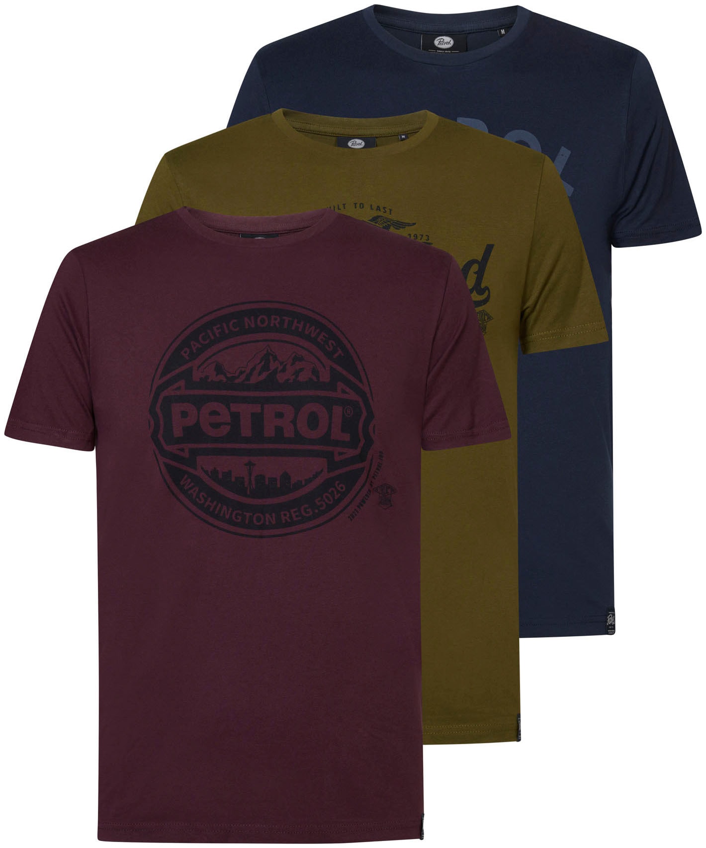 T-Shirt, (Packung, 3 tlg.), mit verschiedenen Prints