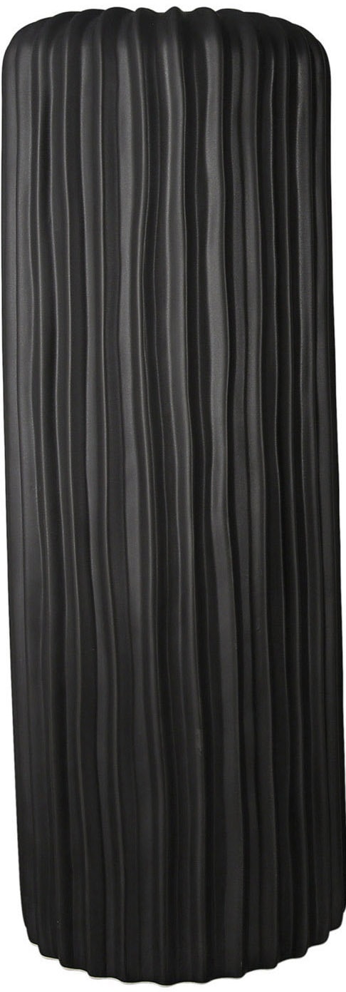 Casablanca by Gilde Bodenvase »Fjord«, (1 St.), Keramik, schwarz glasiert, 46 cm