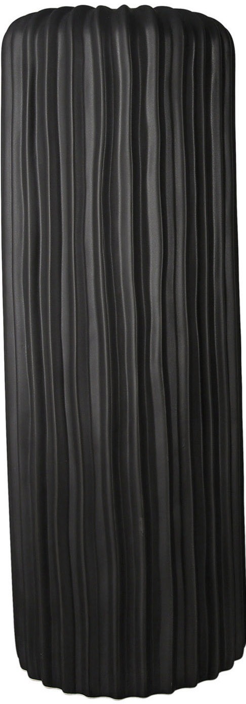 Image of Casablanca by Gilde Bodenvase "Fjord" Keramik, schwarz glasiert, 46 cm