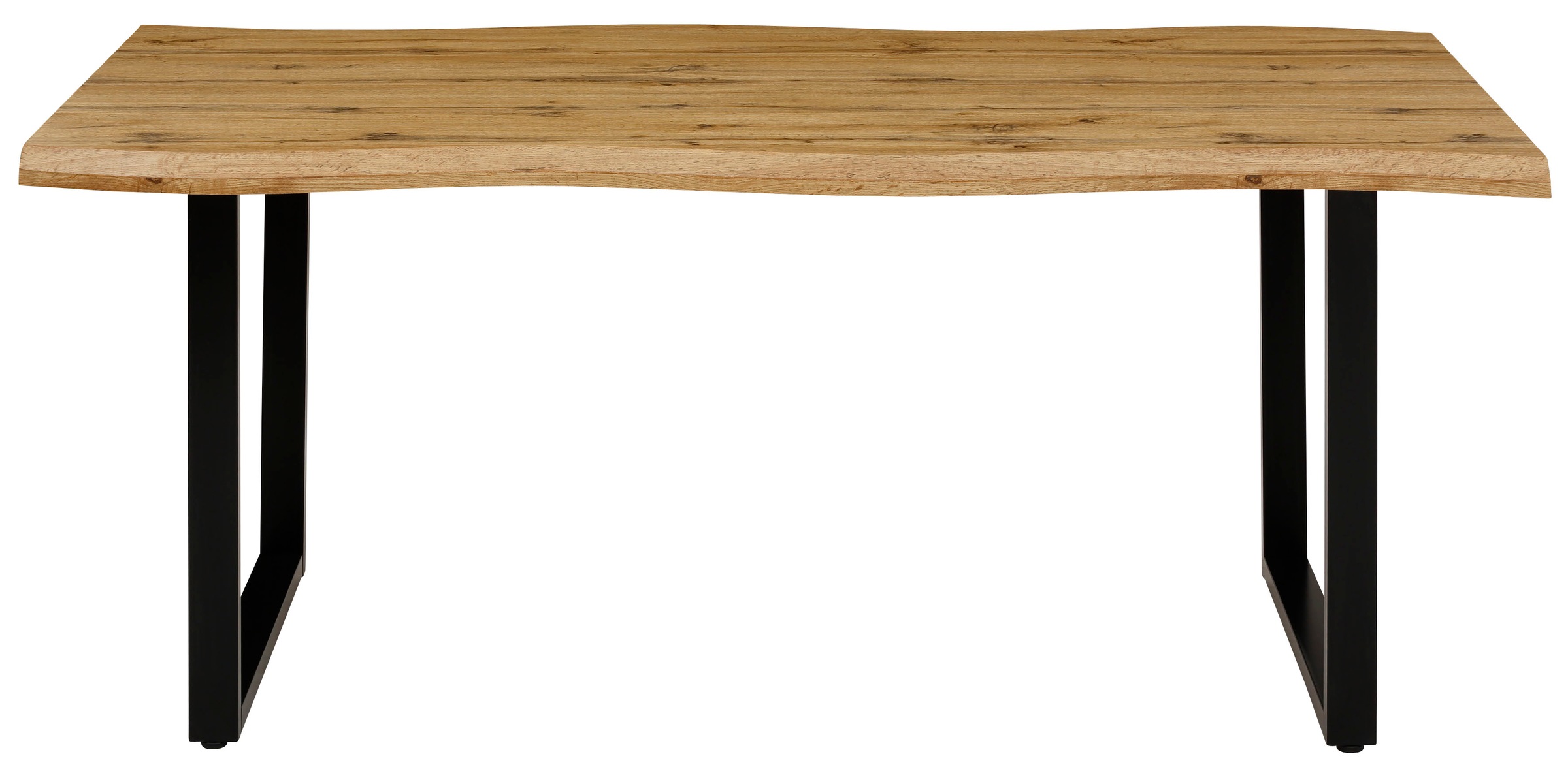 HELA Esstisch "GISELLE Baumkantentisch, Küchentisch" Kufengestell Metall, Industrial Design, 140 - 200 cm Breite, 2 Farben
