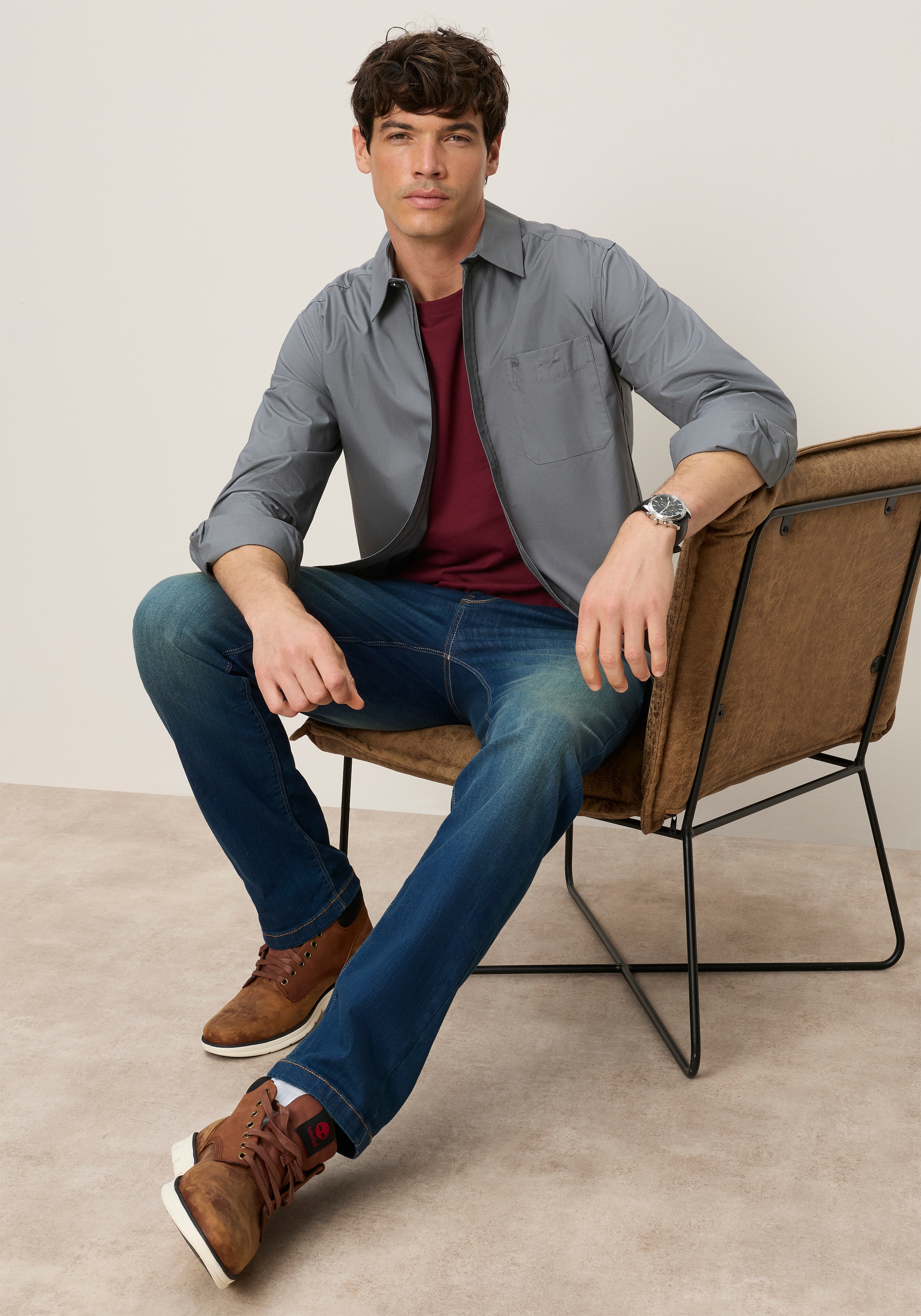 Man's World Langarmhemd »mit moderner Reissverschlusslösung« Regular Fit, Die moderne Alternative zum klassischen Hemdenlook