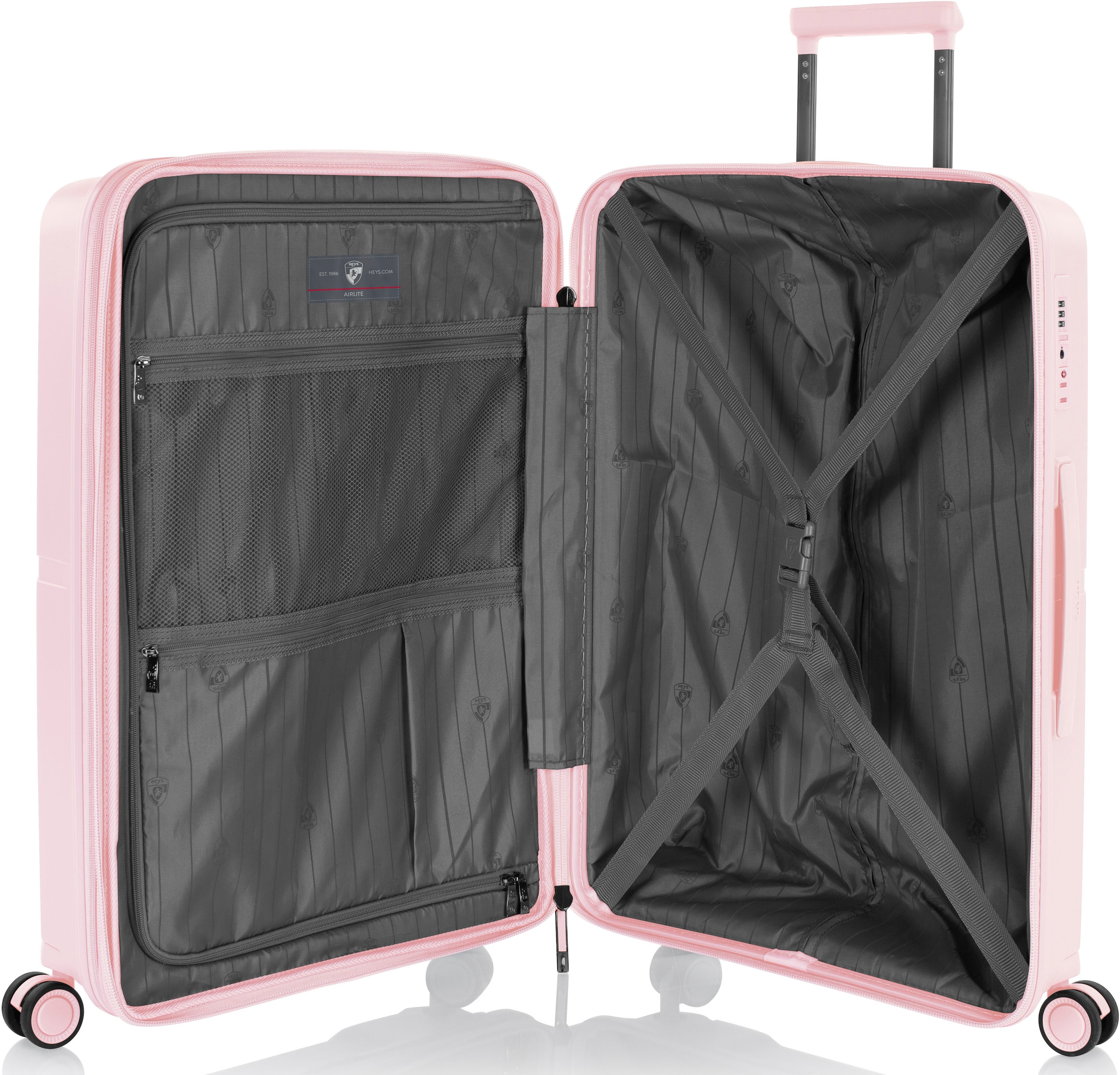 Heys Hartschalen-Trolley »AirLite, verschiedene Grössen und Farben«, 4 Rollen, Heys x Joachim Llambi Hartschalen-Koffer TSA Schloss