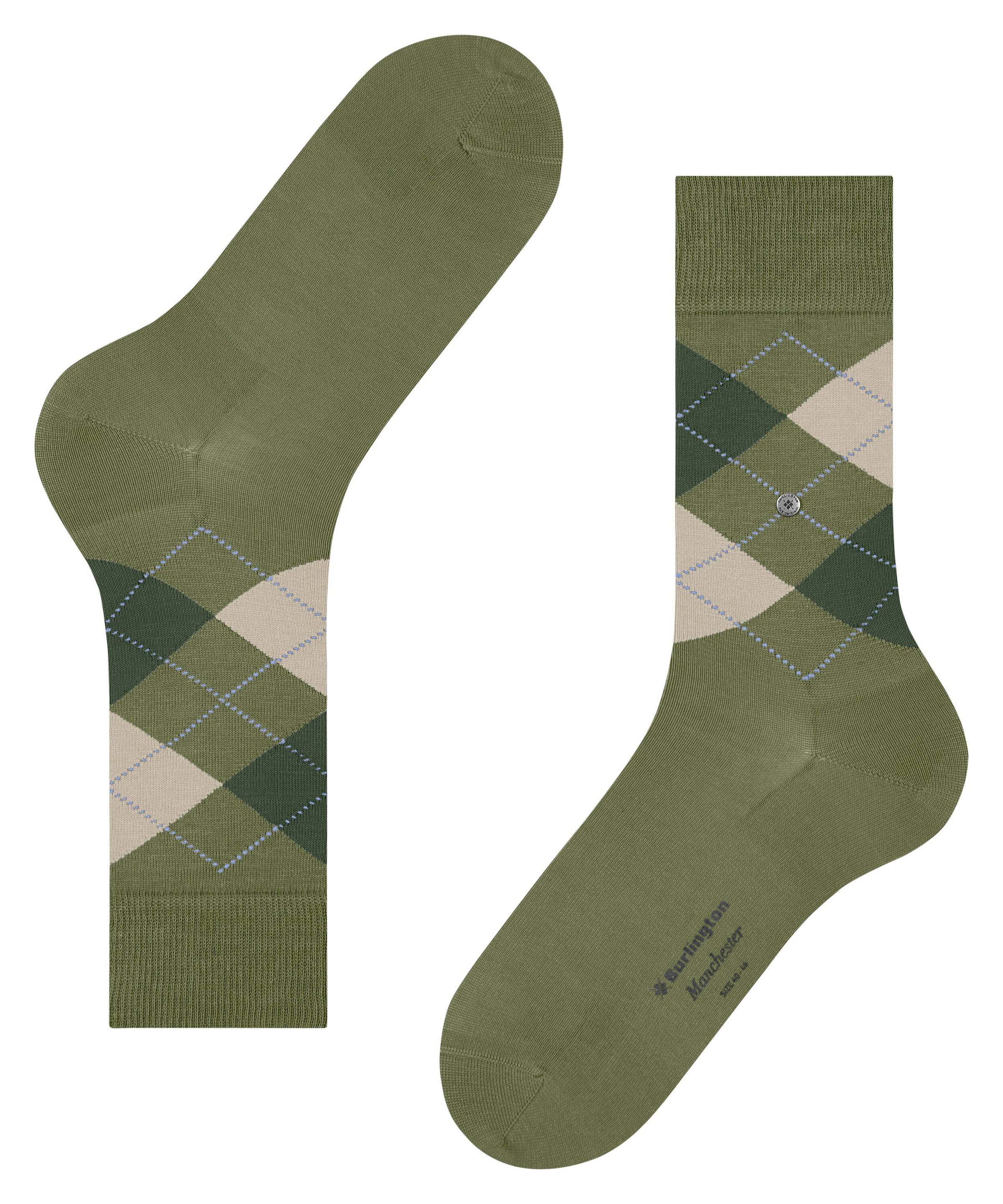 Burlington Chaussettes »Manchester« taille unique 40-46, motif argyle, clip Burlington
