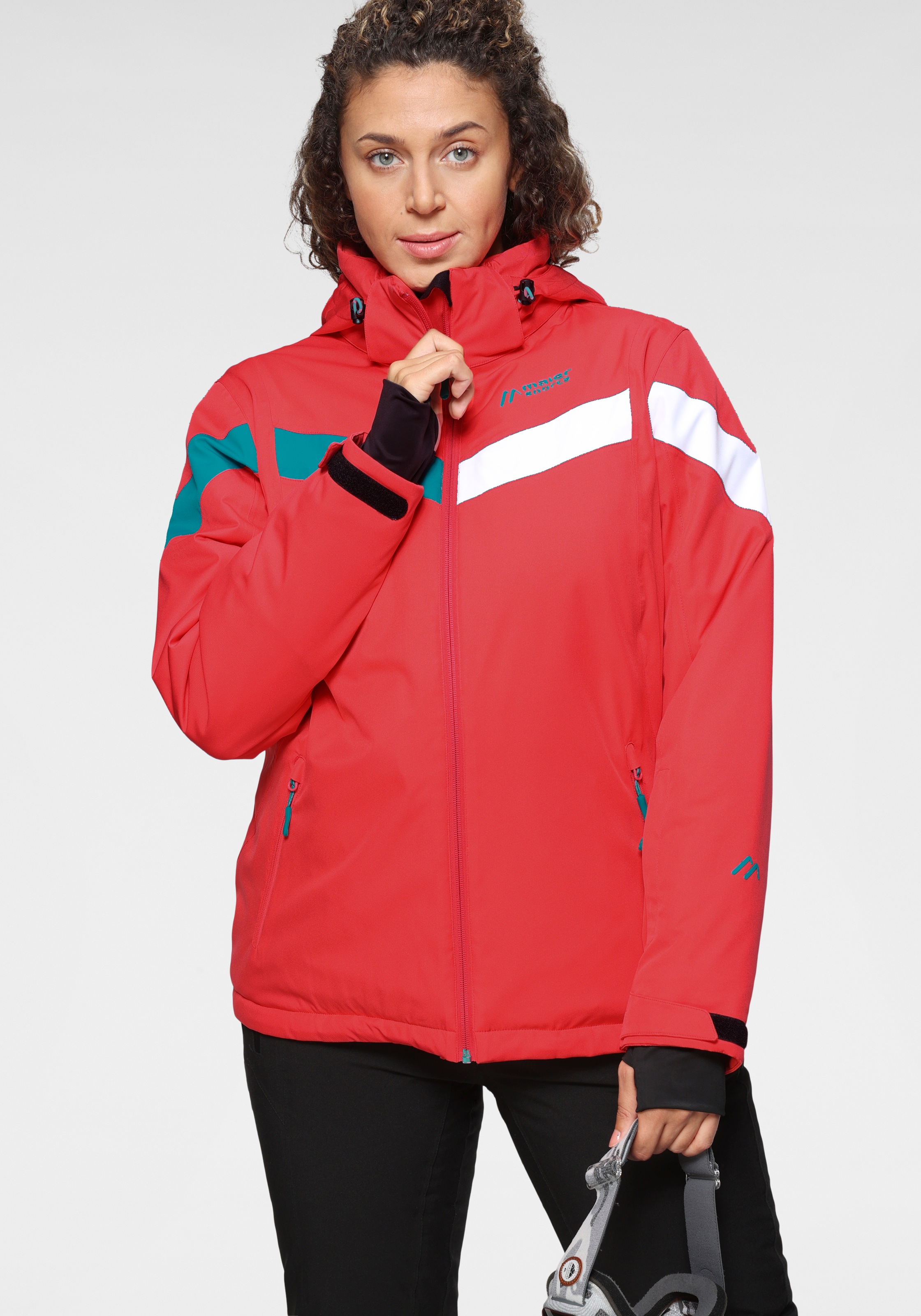 Rote Damen Skijacke