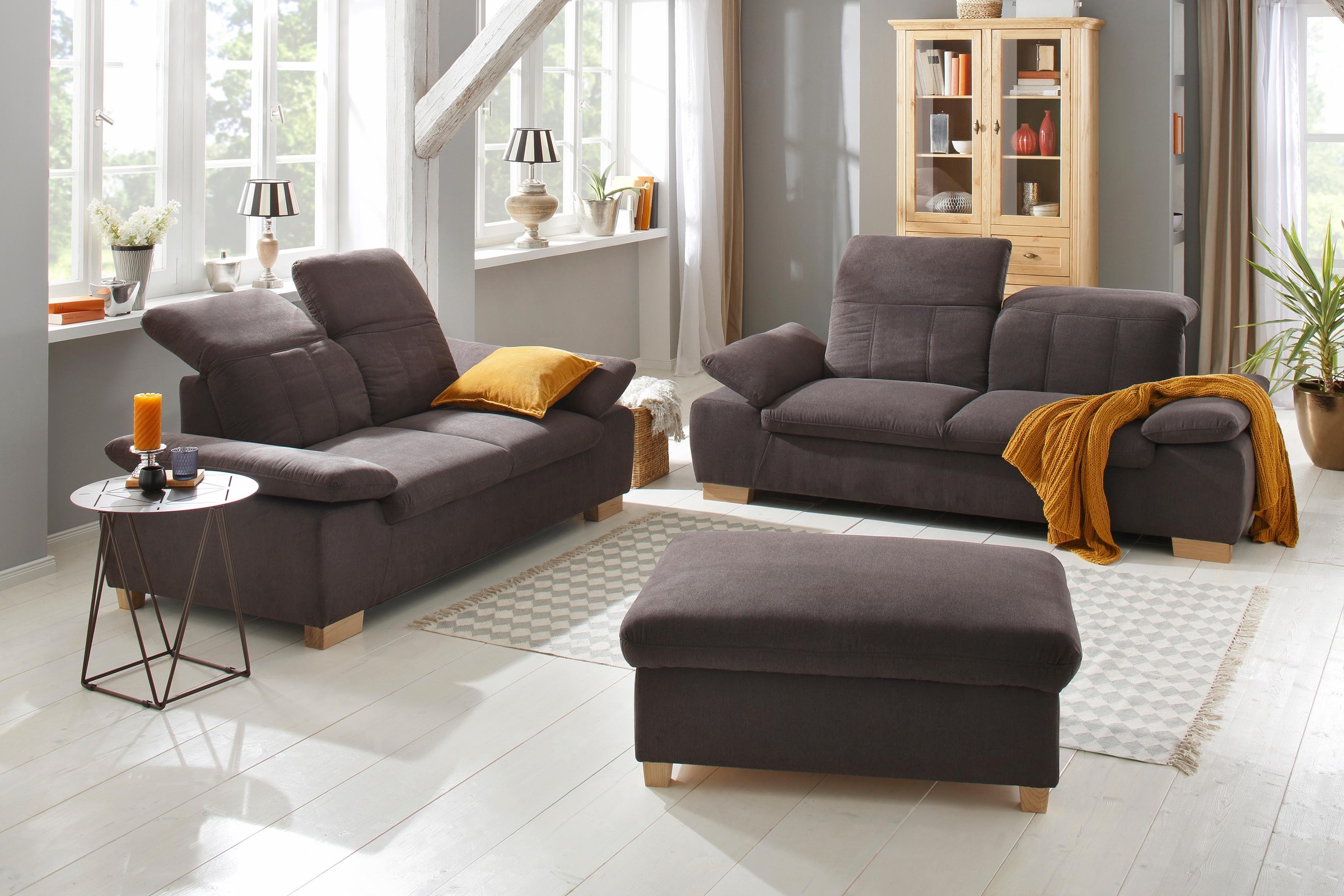 Home affaire 2,5-places »Bergamo Multifunktions-Couch, elegant und komfortabel« mit Armlehn-und Rückenfunktion, Federkern