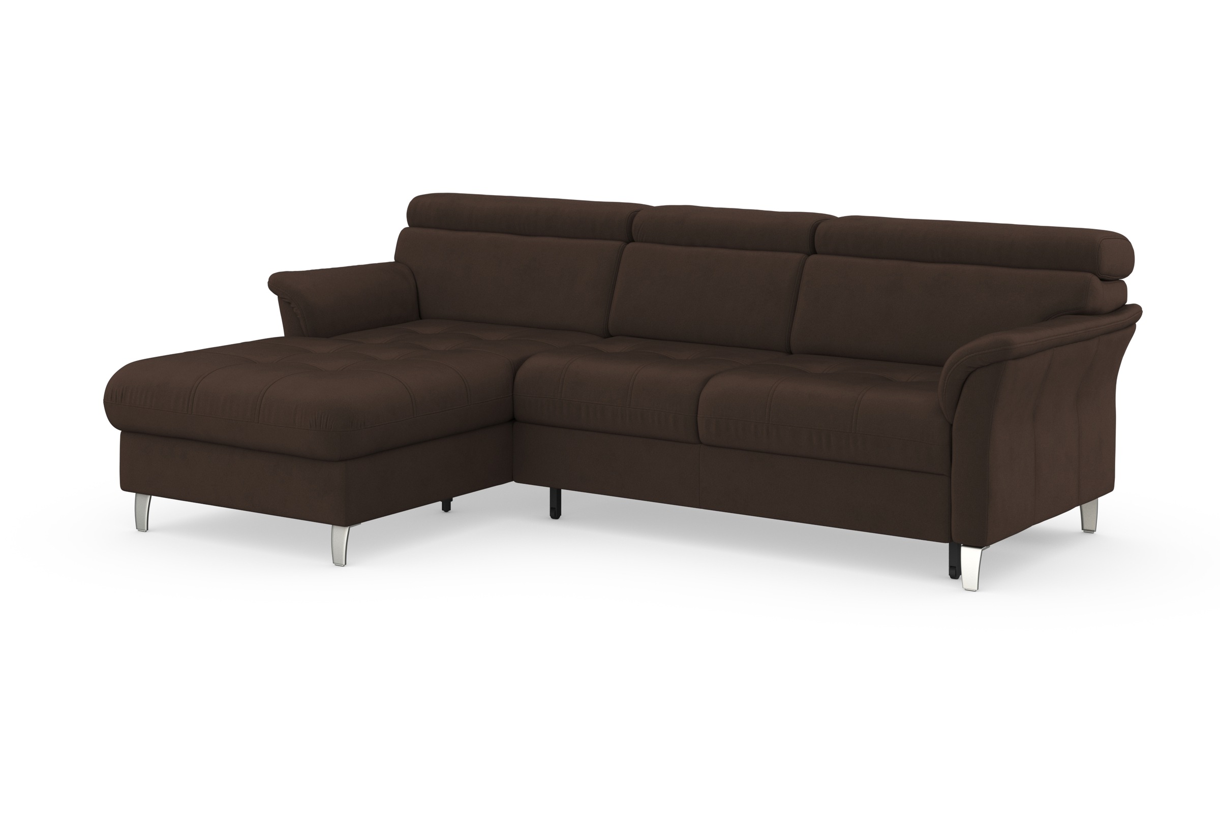 sit&more Ecksofa »Marano L-Form«, inklusive Kopfteilverstellung, wahlweise mit Bettfunktion, Bettkasten
