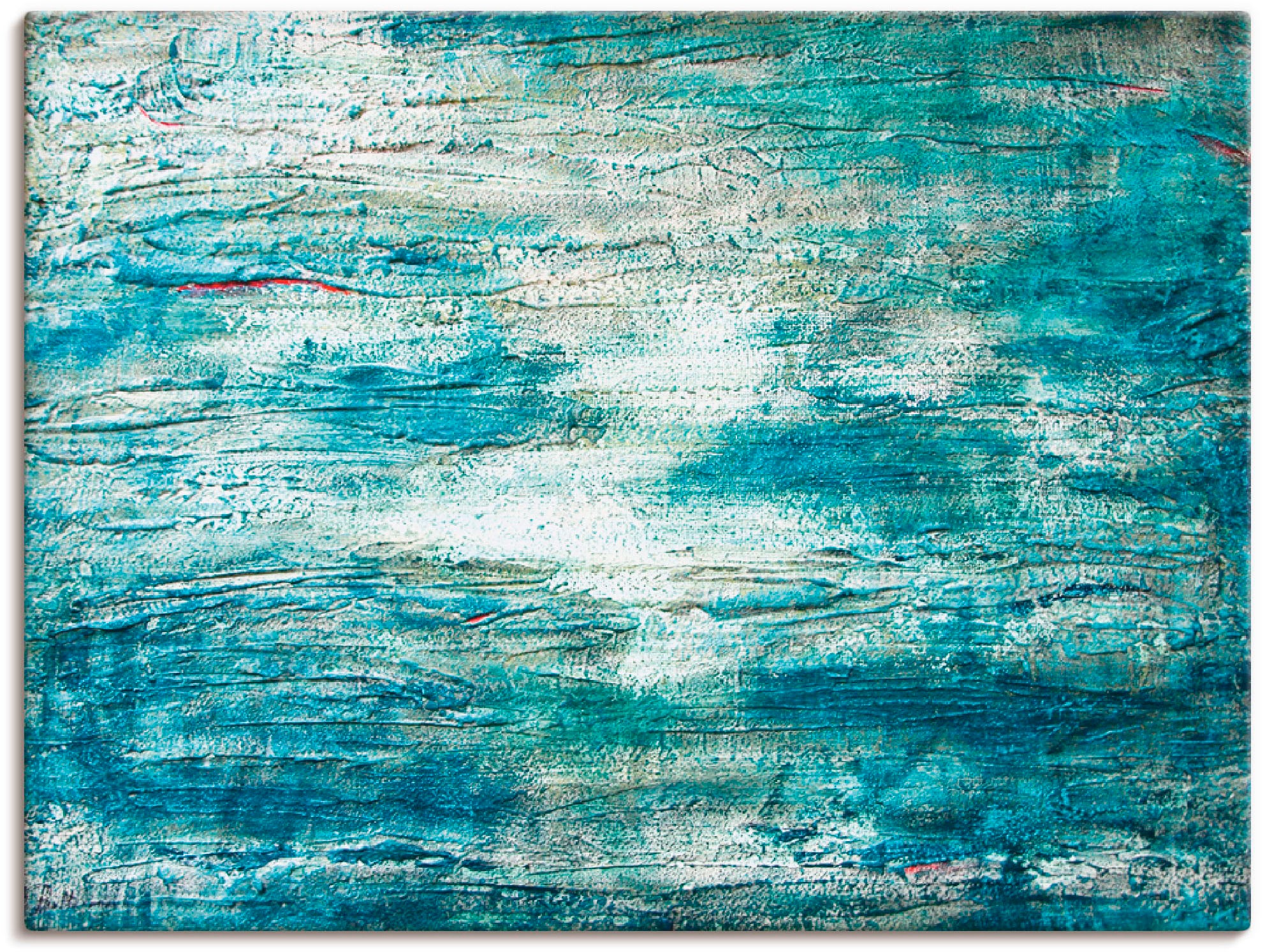 Image of Artland Leinwandbild "abstrakte Malerei Aquarell" Gegenstandslos 1 Stk. tlg. auf Holzrahmen gespannt