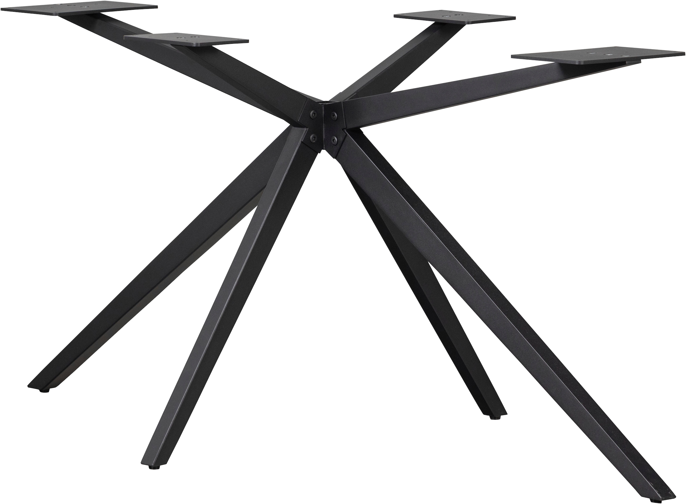 WOOOD Pied de table »Tablo Holland XL Metall mit Pulverbeschichtung B 170 x T 80 x H 72 cm« Structure croisée Ø 3,5 cm, capacité de charge 160 kg, facile à monter