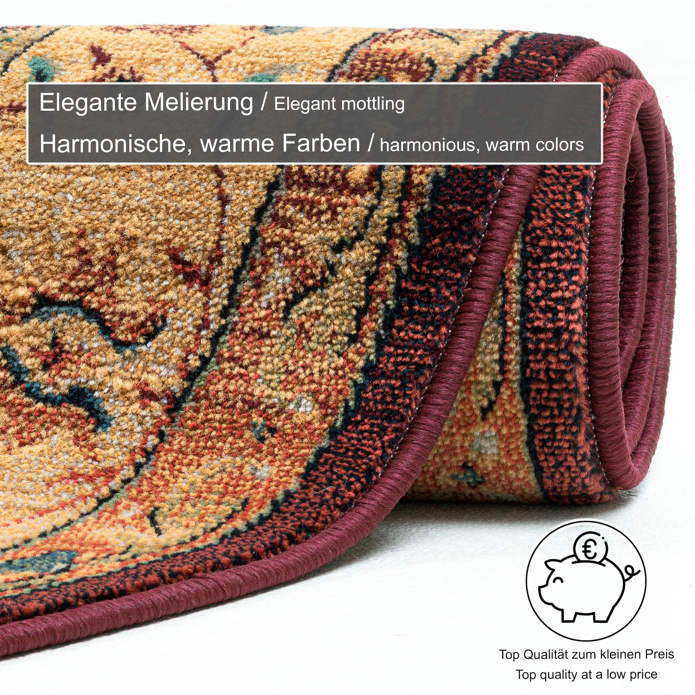 THEKO Tapis »Gabiro 208« Rond 10 mm Höhe Orient-Optik, ideal im Wohnzimmer & Schlafzimmer