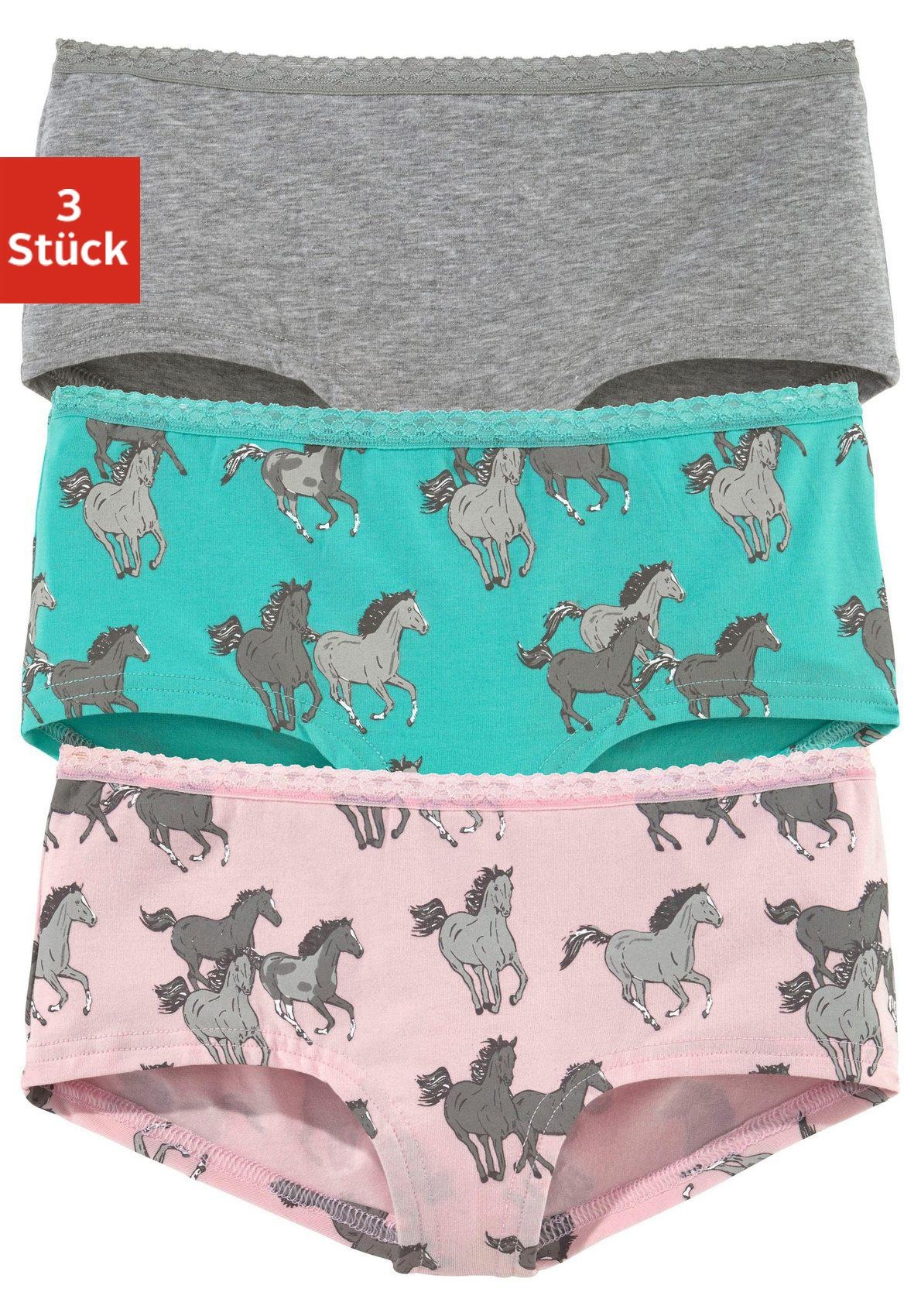 Image of petite fleur Panty, (Packung, 3 St.), mit Pferde-Druck bei Ackermann Versand Schweiz