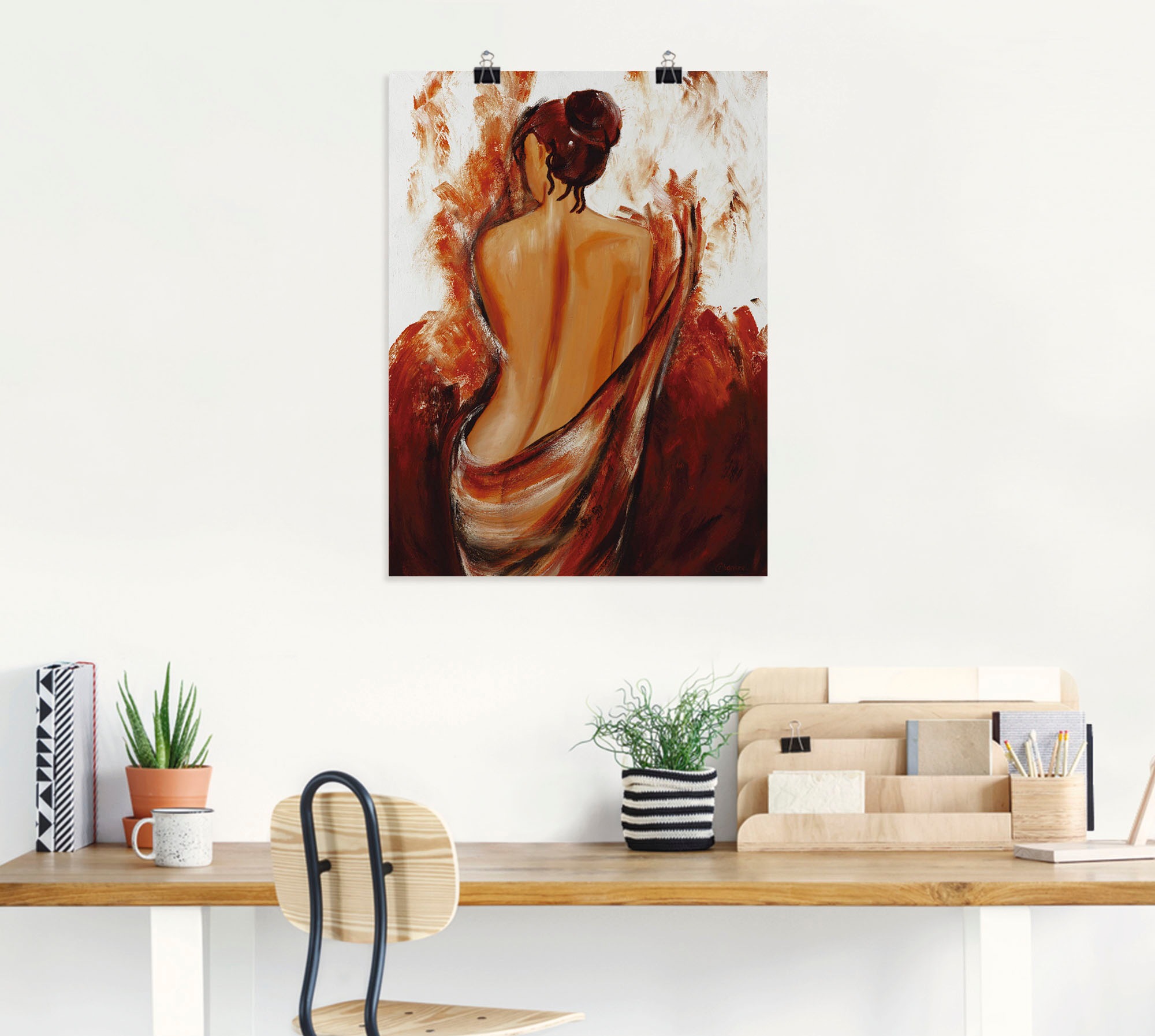 Artland Wandbild »Frau in rot«, Frau, (1 St.), als Leinwandbild, Poster, Wandaufkleber in verschied. Grössen
