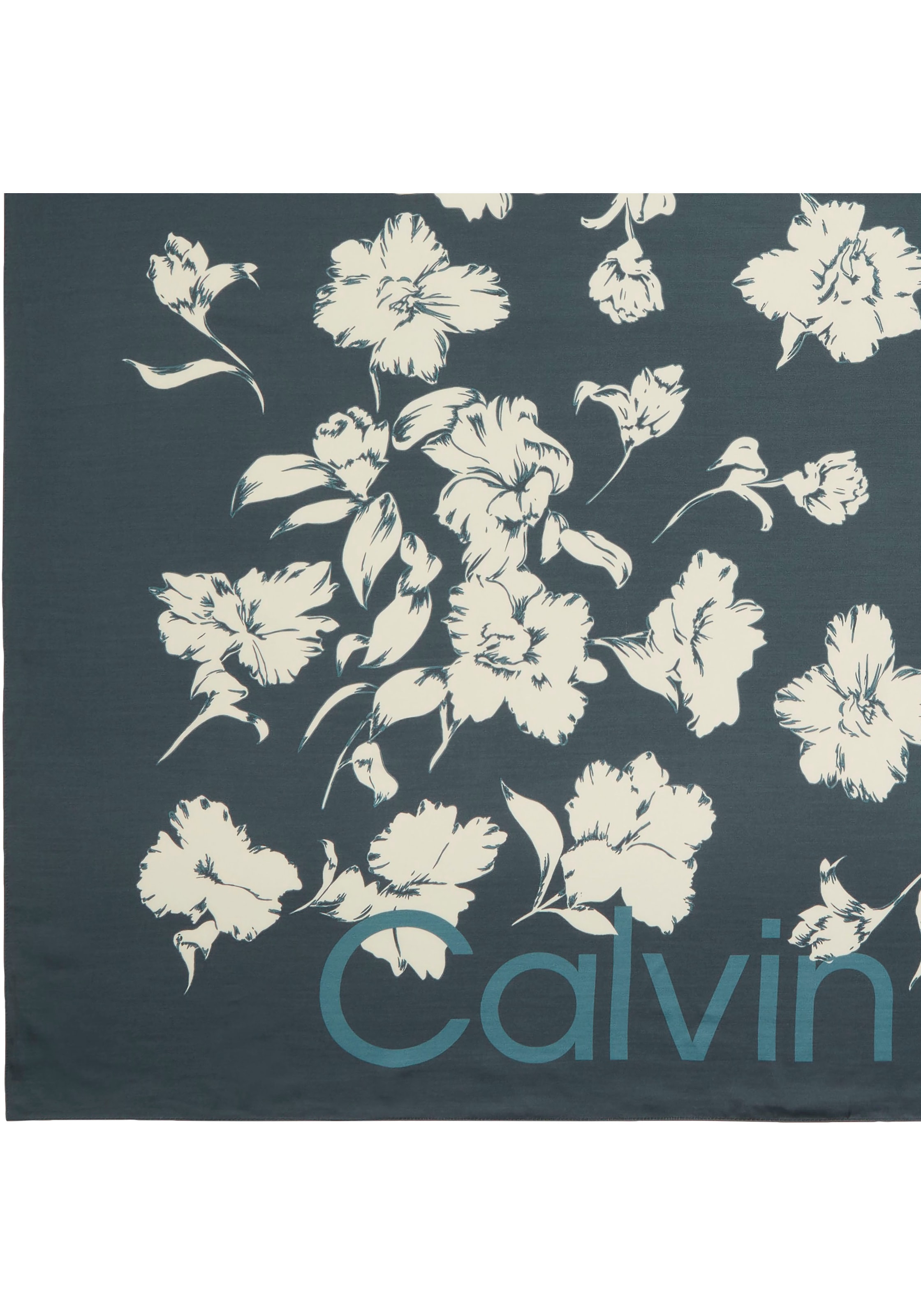 Calvin Klein Modetuch »ALLOVER FLORAL SQUARE SCARF« Mit Blumenmuster für einen schicken Auftritt