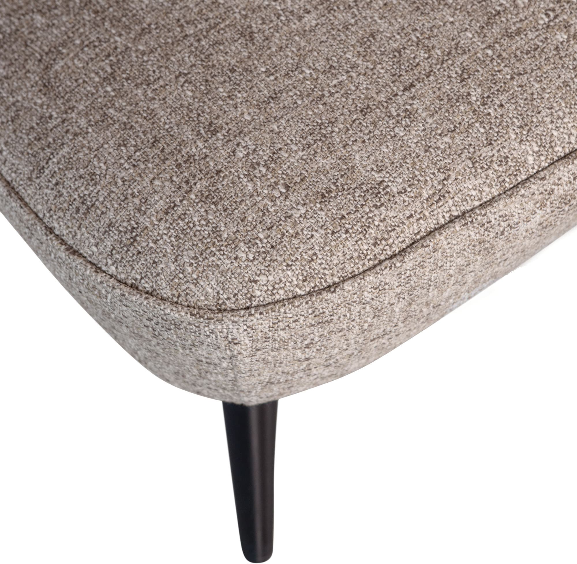 WOOOD Sessel »Sara Bezug mit Birkenholzbeinen, mittlere Sitzhöhe, H71 x B59 x T70 cm« Melange bezug ,Tragkraft 90 kg, Hohe Verschleissfestigkeit