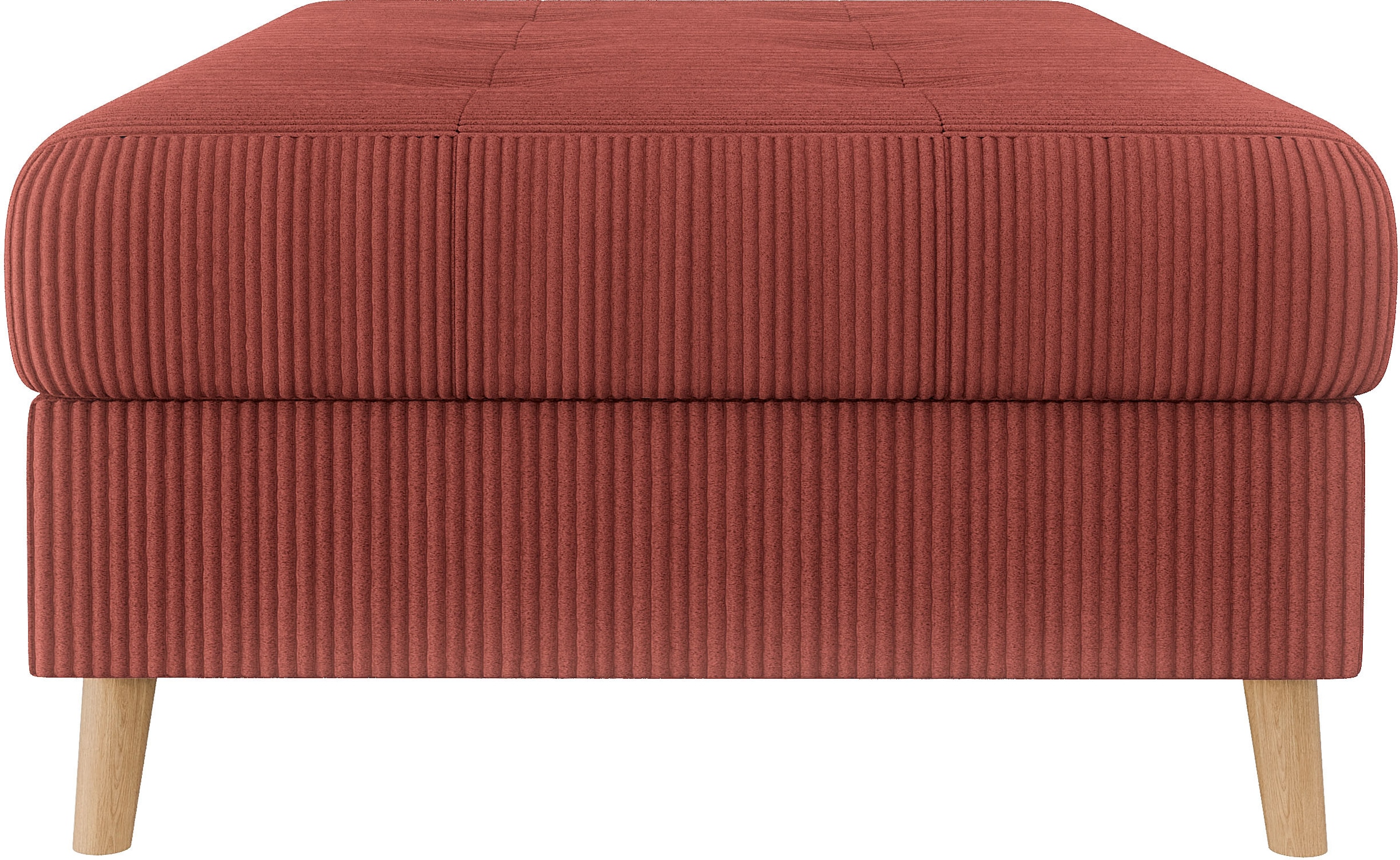 Home affaire Polsterhocker »CHARRE XXL, Steppung im Sitzbereich, Masse: B/T/H: 118/73/40 cm«, passend zur Serie CHARRE, auch in Cord und Bouclé