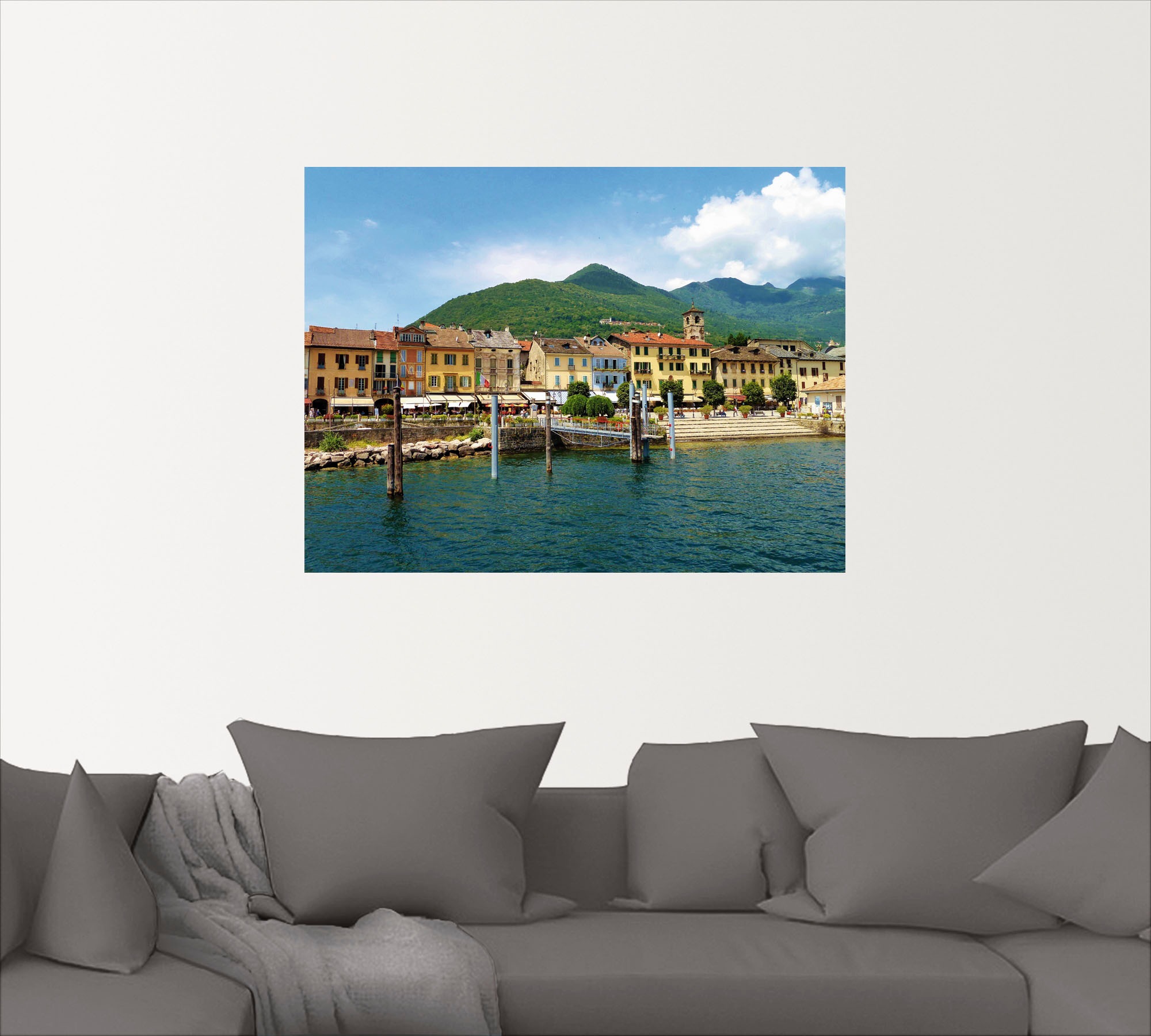 Artland Wandbild »Cannobio am Lago Maggiore«, Gewässer, (1 St.), als Leinwandbild, Wandaufkleber oder Poster in versch. Grössen
