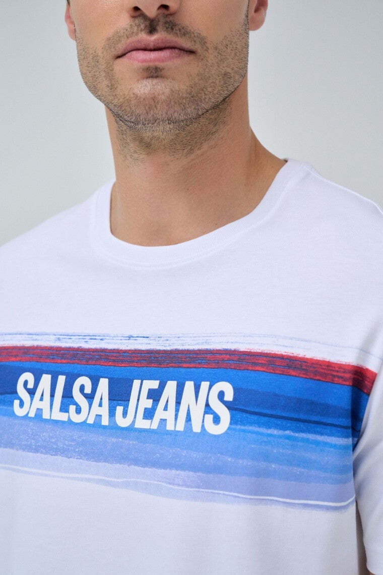 Salsa T-Shirt »Salsa Jeans T-Shirt T-Shirt Chest Print Branding«