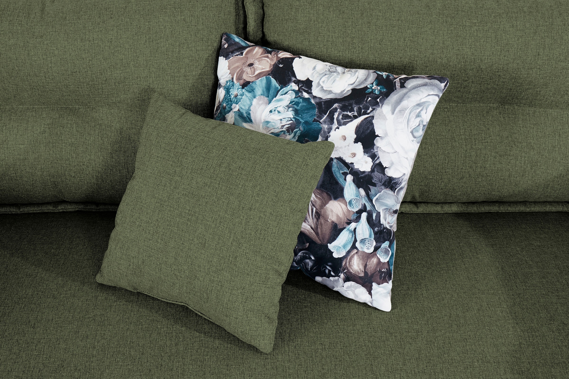 Home affaire 3-places »Levke, 183 cm breit, modern und bequem« structure fine, incluant coussin dorsal et coussin décoratif