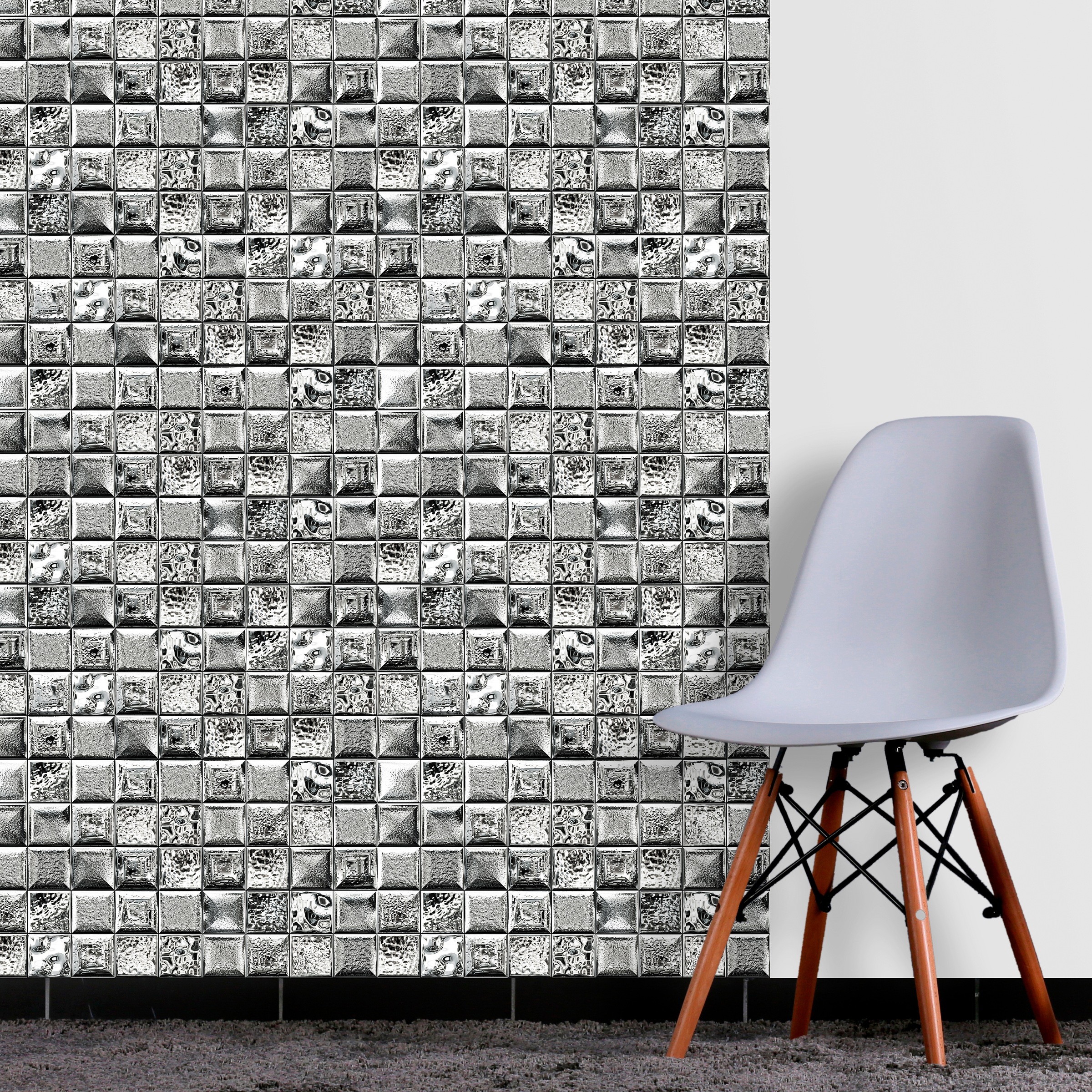 queence Vinyltapete »Tobi« Abriebeffekte | Steinoptik | bedruckt | clean | minimalistisch | unifarben glatt 90x250cm, selbstklebend, kinderleichte Anbringung, , Sticker
