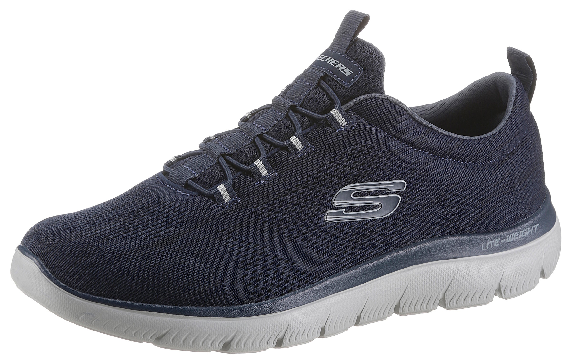 Image of Skechers Slip-On Sneaker "SUMMITS" Freizeitschuh, Slipper, Komfortschuh mit elastischer Bungee-Schnürung