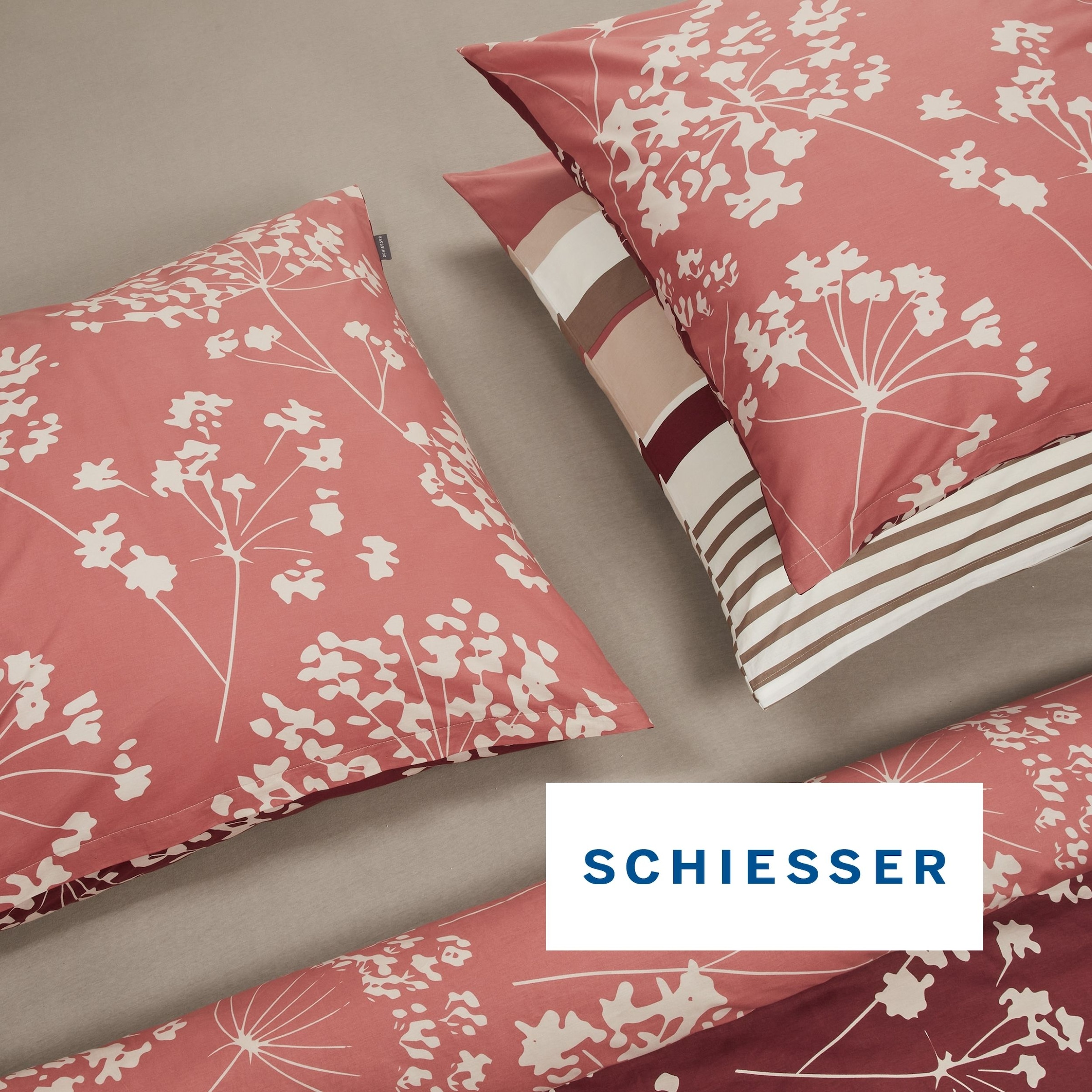 Schiesser Linge de lit réversible »Alyssa aus weicher Baumwolle mit feinen Blüten bedruckt« 2 cuis Made in Green
