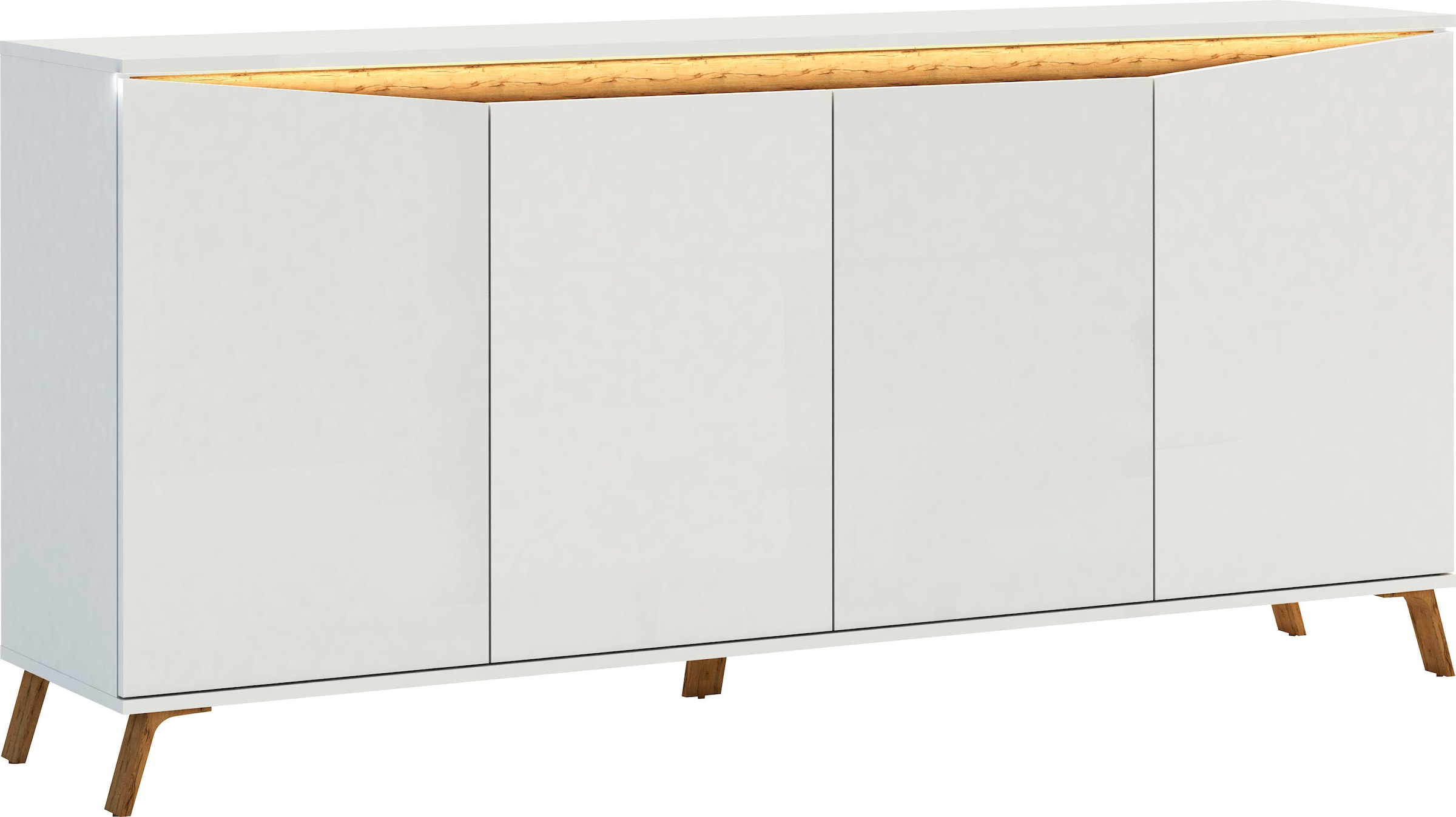 Home affaire Sideboard »ALADINO« Breite 184 cm,  komplett Hochglanz, ohne Beleuchtung