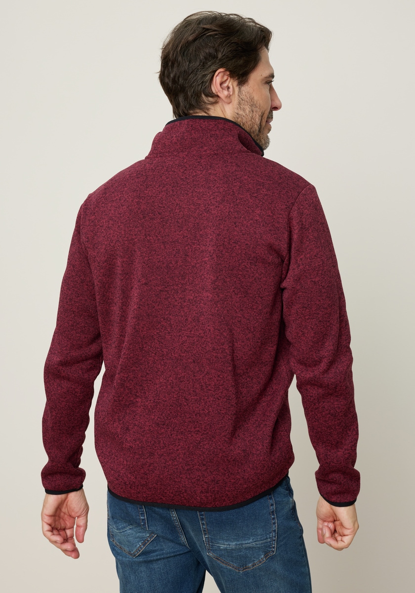 Man's World Pull en polaire , avec encolure haute et fermée, aspect chiné, style sportif
