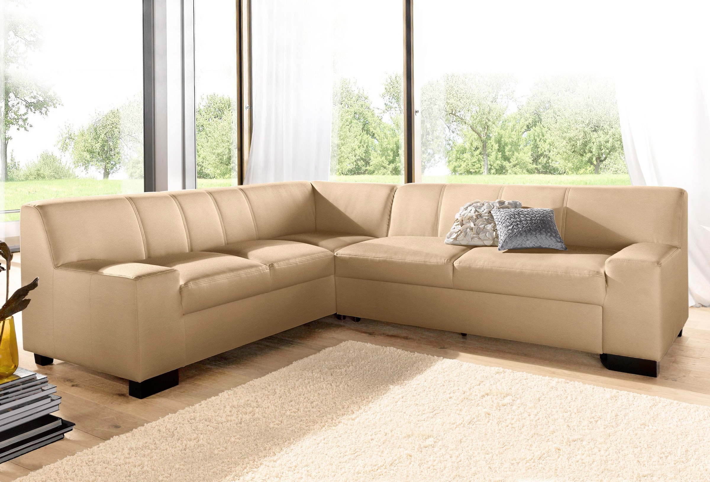 DOMO collection Ecksofa »Norma L-Form«, wahlweise mit Bettfunktion