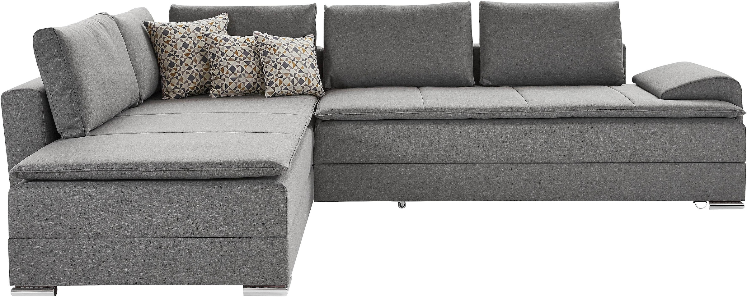 Home affaire Ecksofa "Night & Day L-Form, B: 324 cm, Dauer-Schlaffunktion und Armlehne" Schlaffunktion & Bettkasten, Boxspringbett 180x200 cm