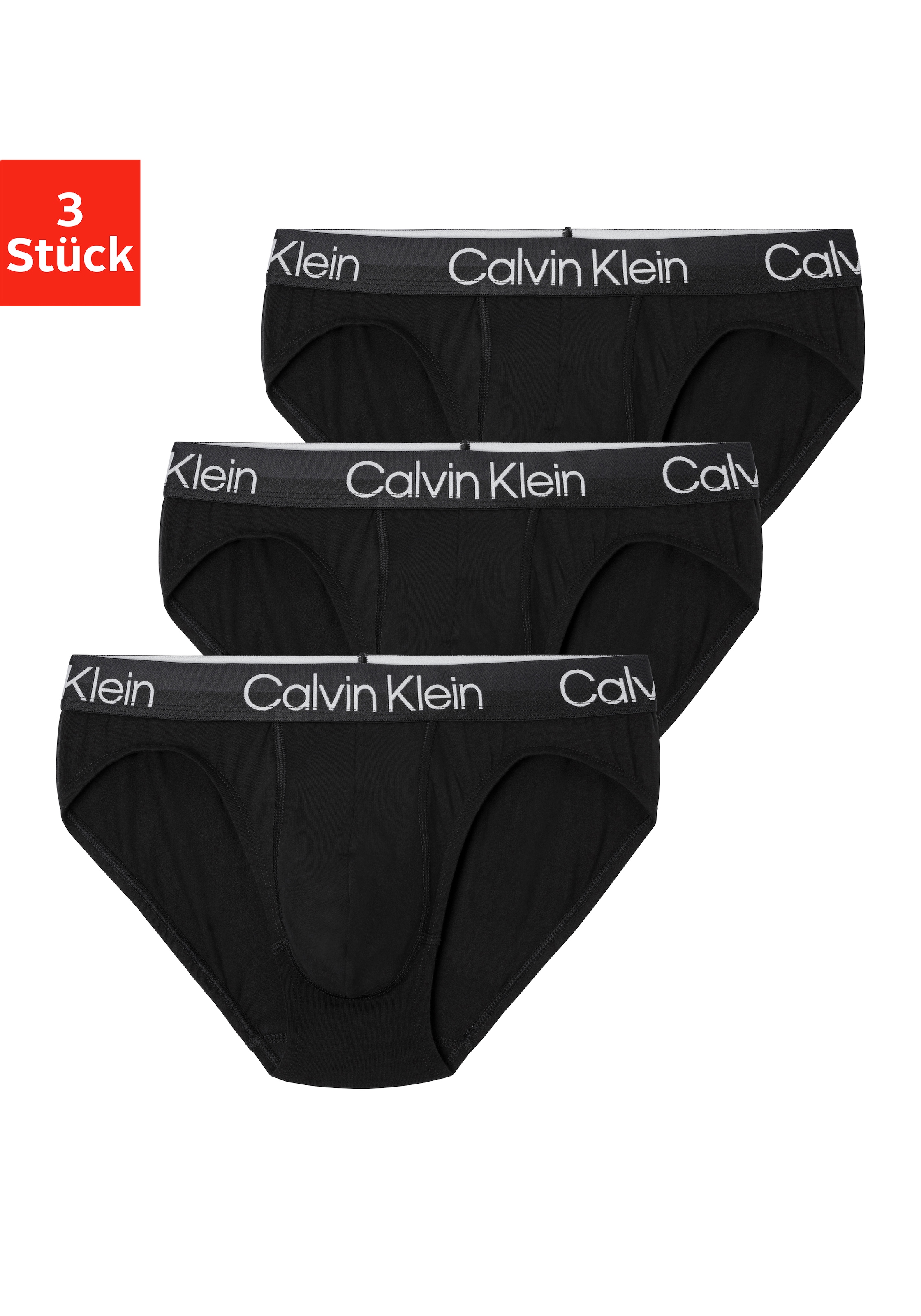 Image of Calvin Klein Slip, (3 St.), mit Logo Webbund bei Ackermann Versand Schweiz