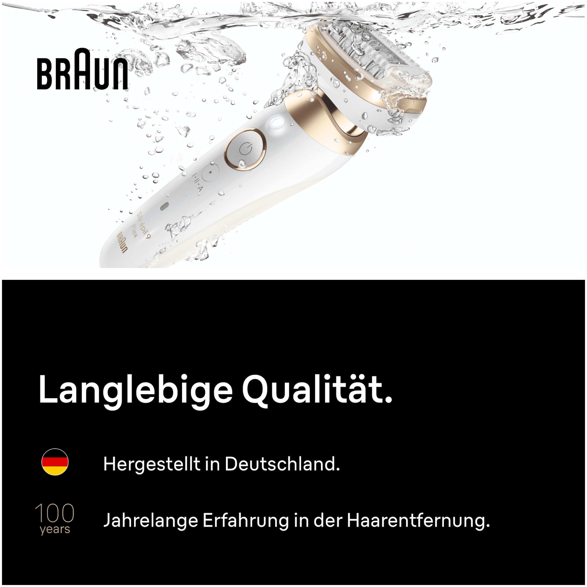 Braun Épilateur »Silk-épil 9 SES9-060 3D« flexibilité 360°, Wet & Dry, SmartLight, tête de rasage, tête de tondeuse