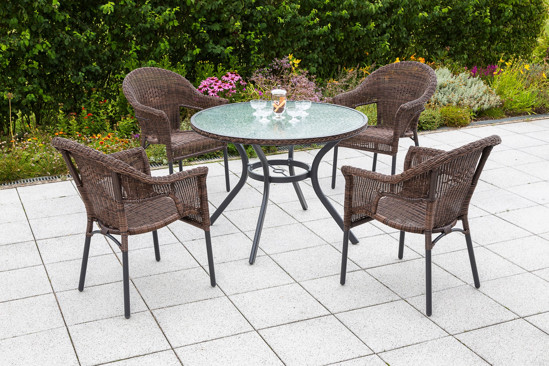 MERXX Gartentisch "Ravenna" für den Balkon geeignet, Ø 100 cm