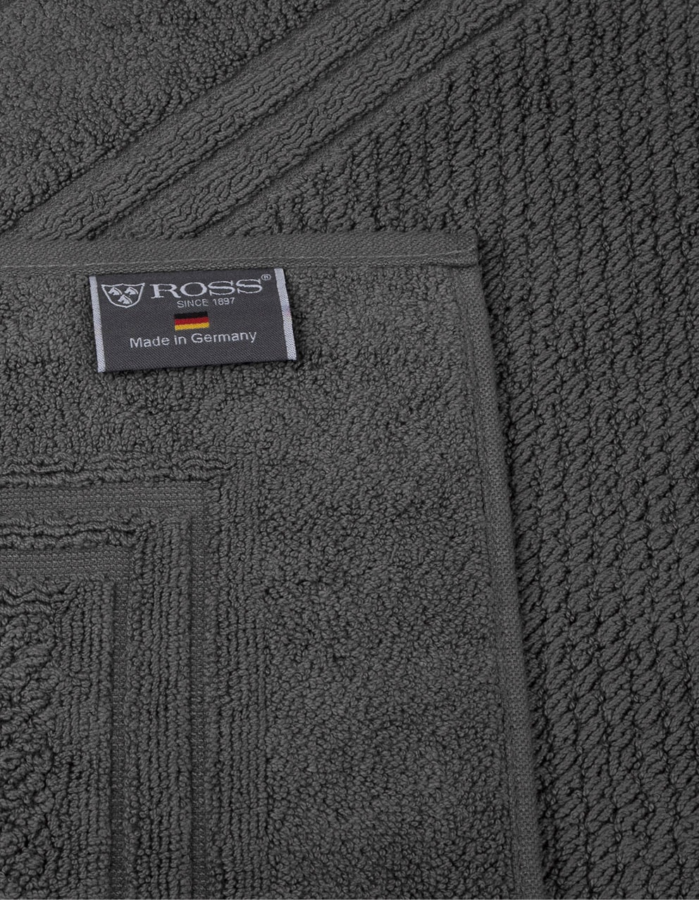 ROSS Duschmatte »Unifond« Höhe 1 mm fussbodenheizungsgeeignet | strapazierfähig Uni mit Bordüre, Badezimmerteppich, waschbar