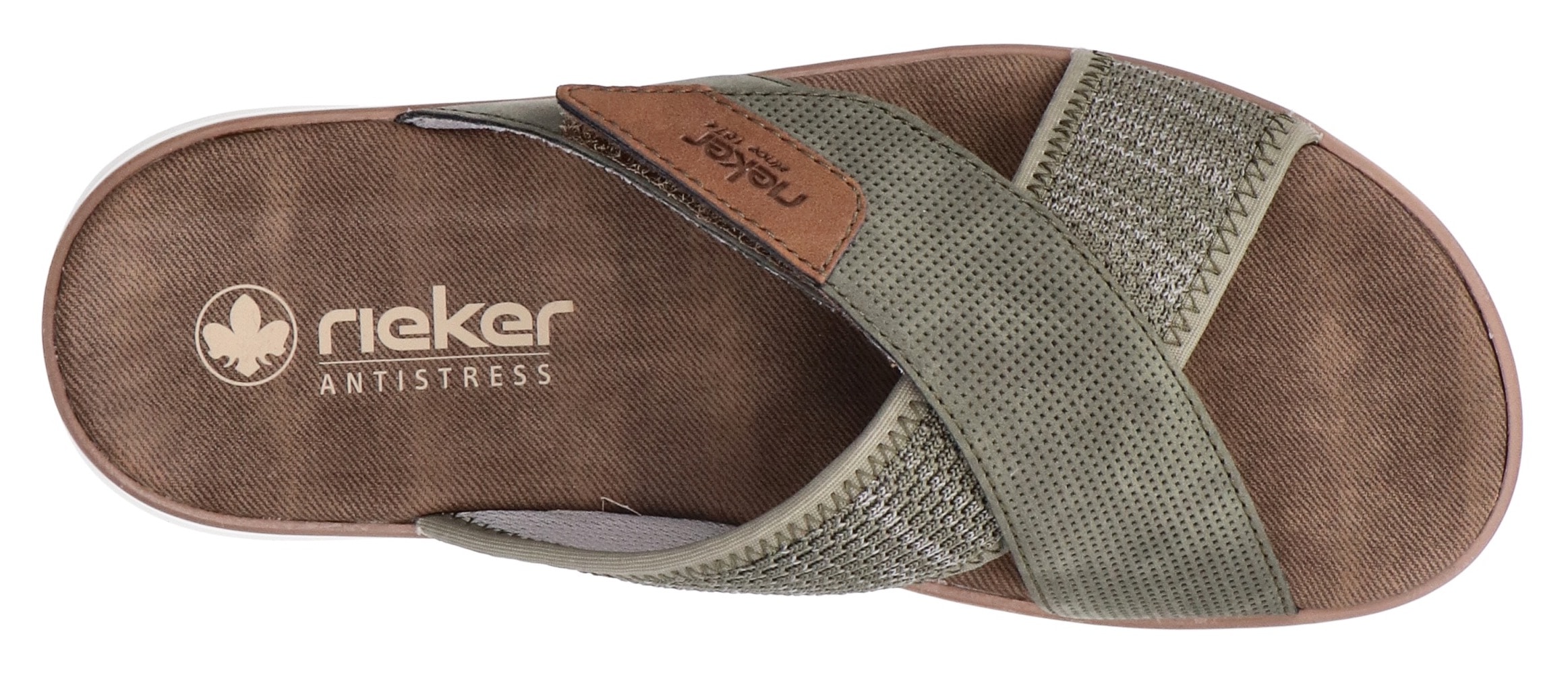 Rieker Pantolette  , chaussure d'été, chaussure de plage, mule, chausson avec fermeture velcro