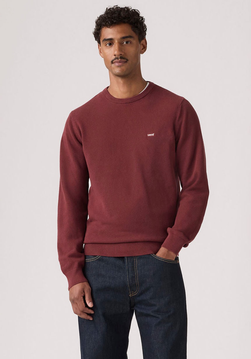 Image of Levis Rundhalspullover "LIGHTWEIGHT HM SWEATER" Feingerippte Abschlüsse
