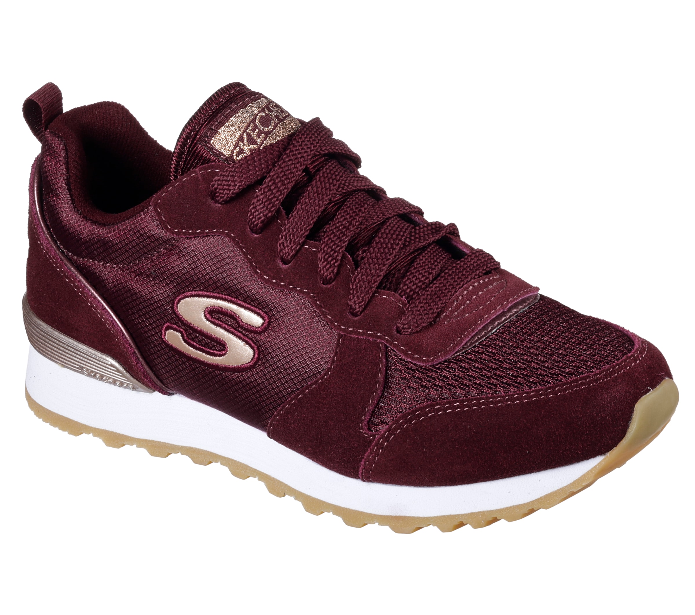 Image of Skechers "OG 85 - GOLDN GURL" Schnürschuh, Original-Retro-Jogginschuh mit Air-Cooled Memory Foam