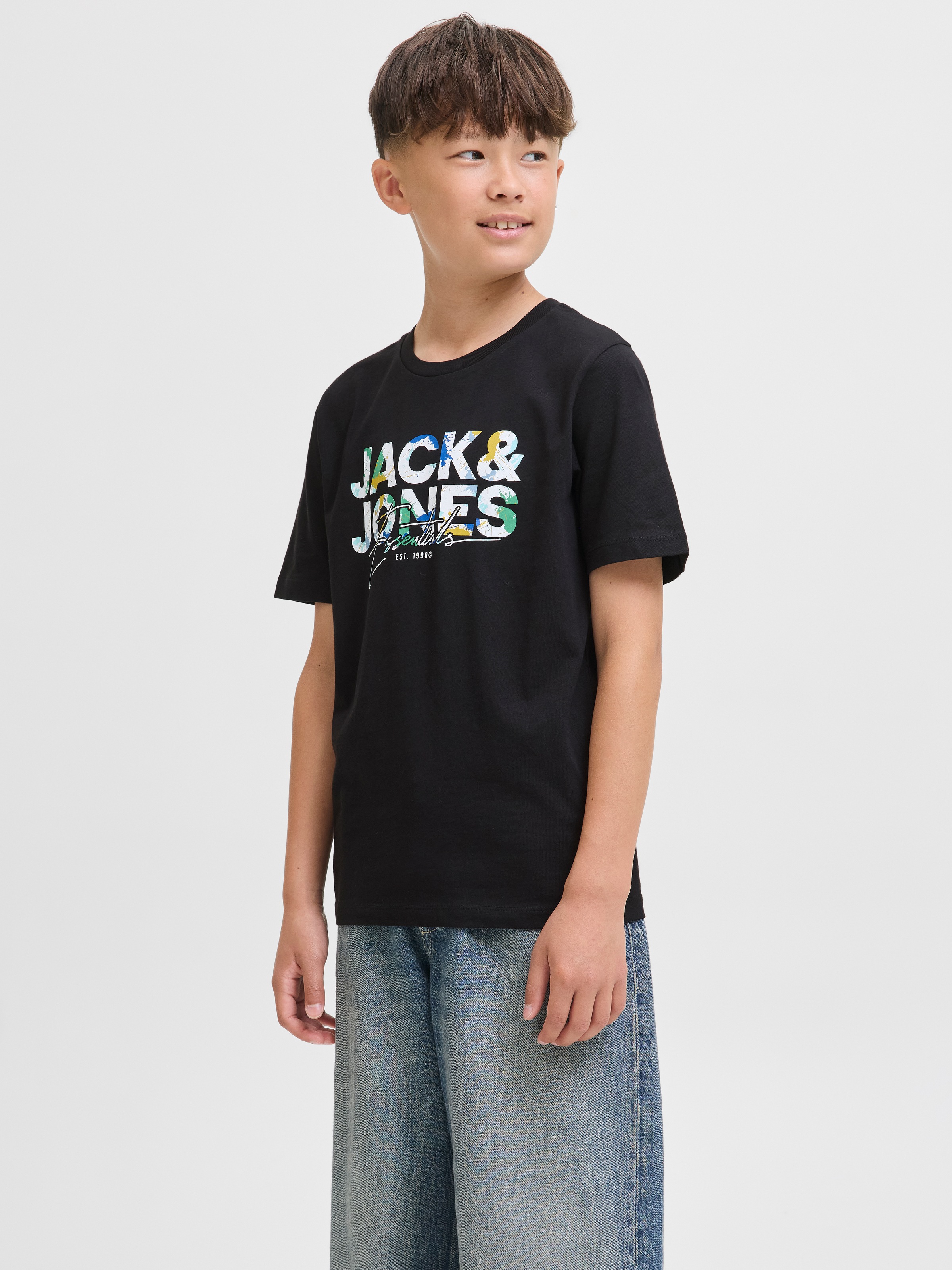 Image of Jack & Jones Junior Rundhalsshirt "JJGEPLAS TEE SS CREW NECK JNR" Baumwolle, regular fit