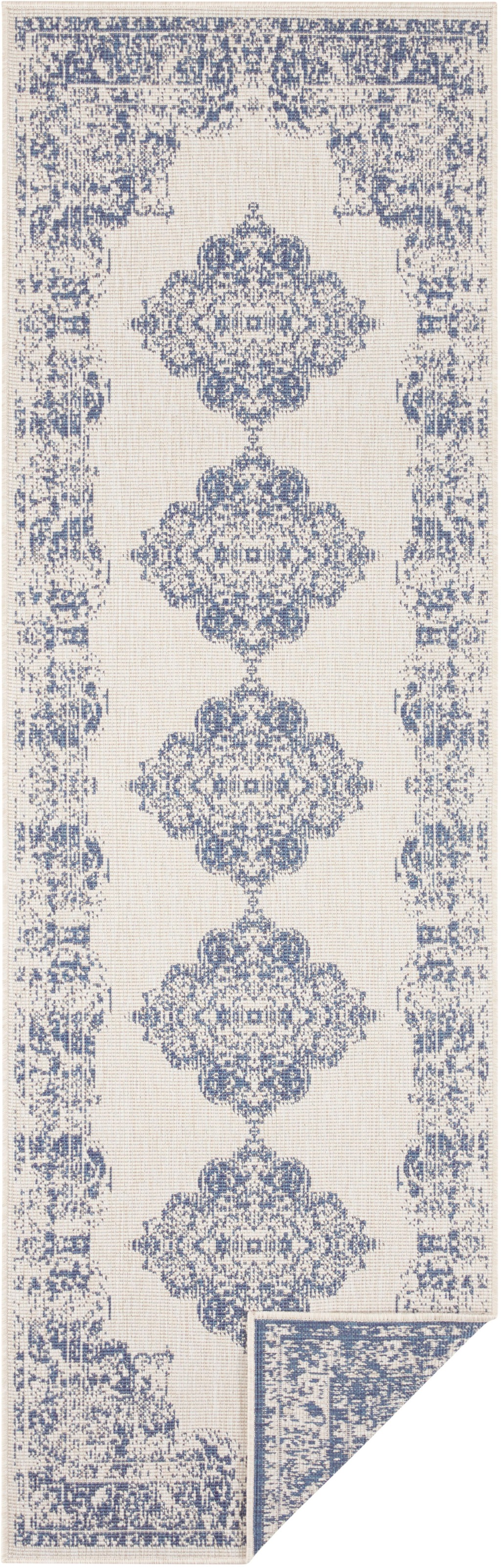 Image of freundin Home Collection Läufer »Camella«, rechteckig, 5 mm Höhe, In-und Outdoor geeignet, Wohnzimmer, Balkon, Terrasse, Garten, Robust, Pflegeleicht, Flachgewebe, Wendbar bei Ackermann Versand Schweiz