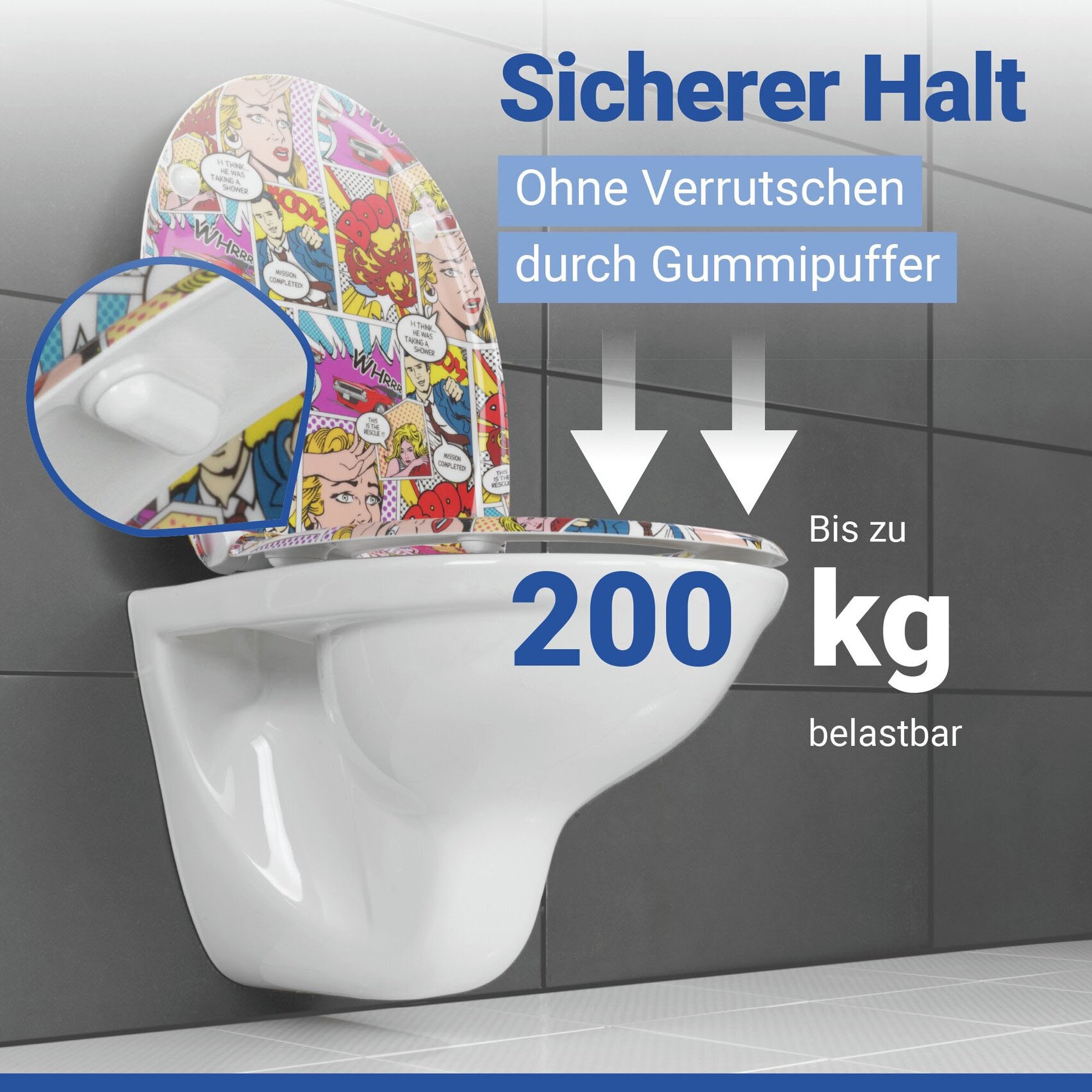 WENKO WC-Sitz »Pop-Art«