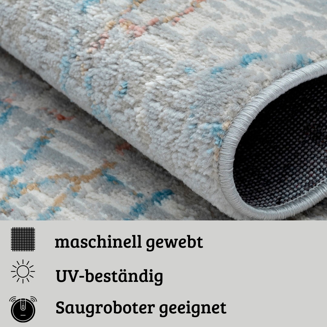 GOODproduct Teppich »Jaxyn« rechteckig 8 mm Höhe Kurzflor, modernes Design, pflegeleicht, Wohnzimmer