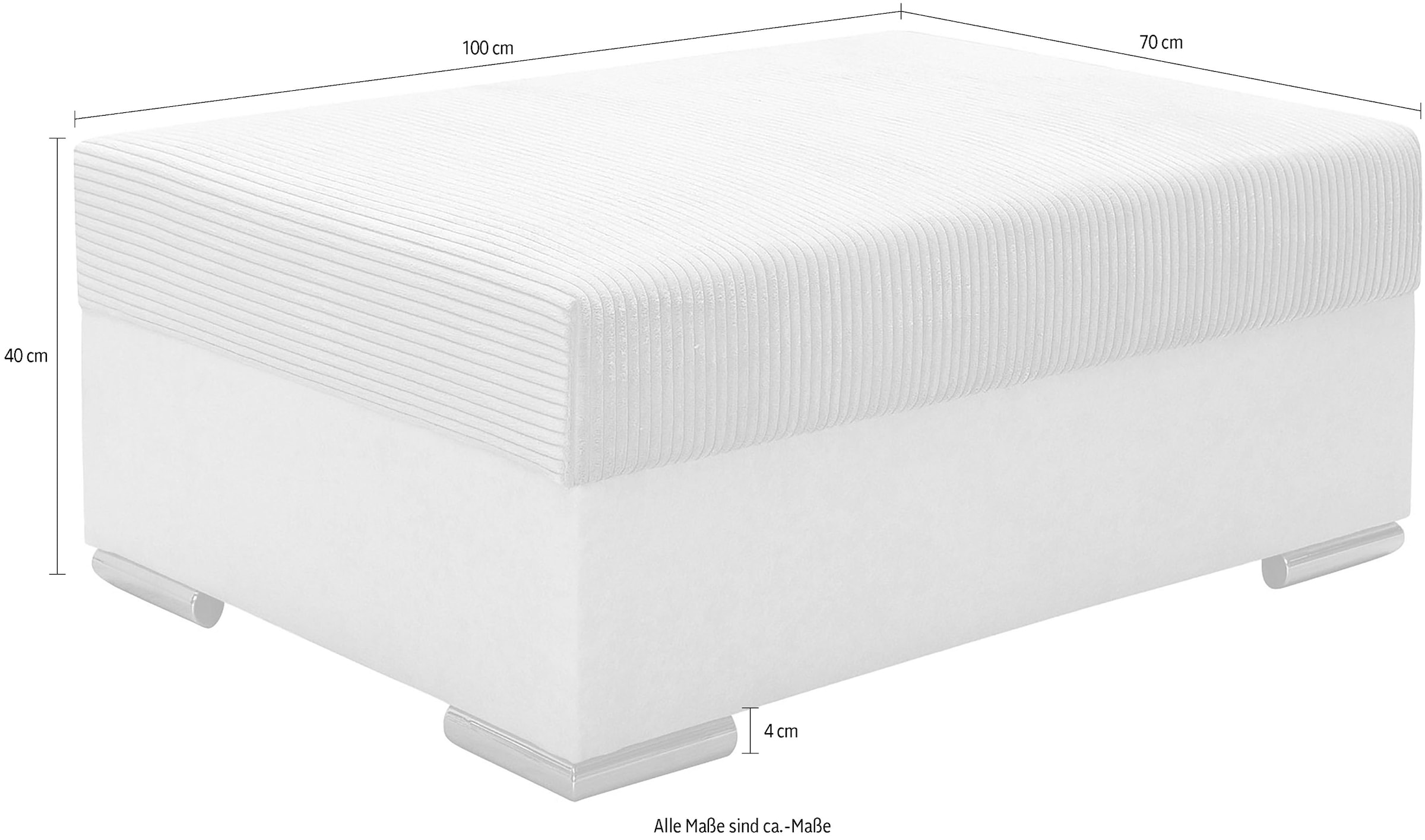 COLLECTION AB Tabouret »John, B: 100 cm« rembourrage à ressort optionnel