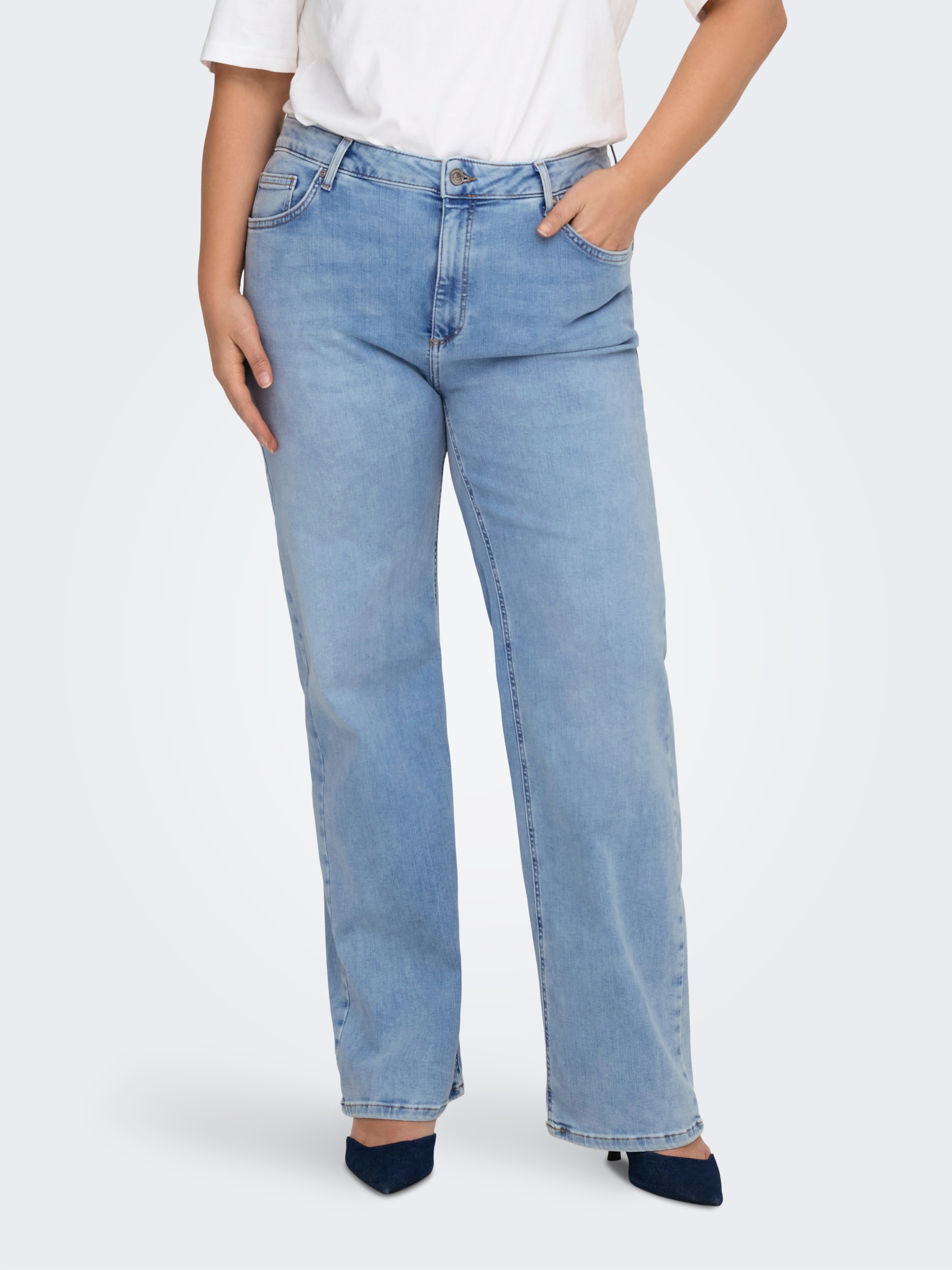 Image of ONLY CARMAKOMA Weite Jeans "CARWILLY HW WIDE DNM TAI006"