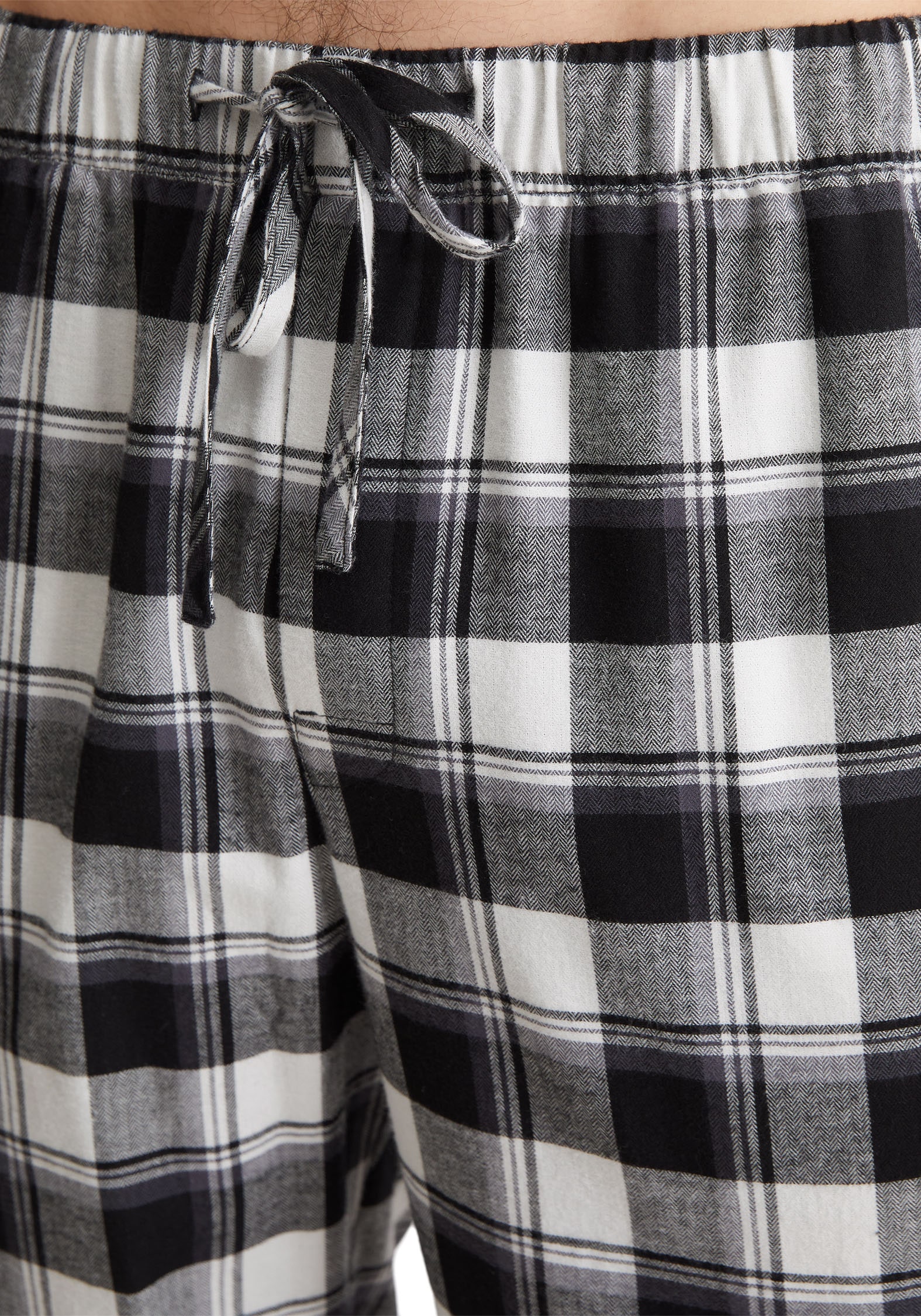 Marc O'Polo Pyjamahose »Homey Flanne«, mit Bindeband und Eingriffstaschen